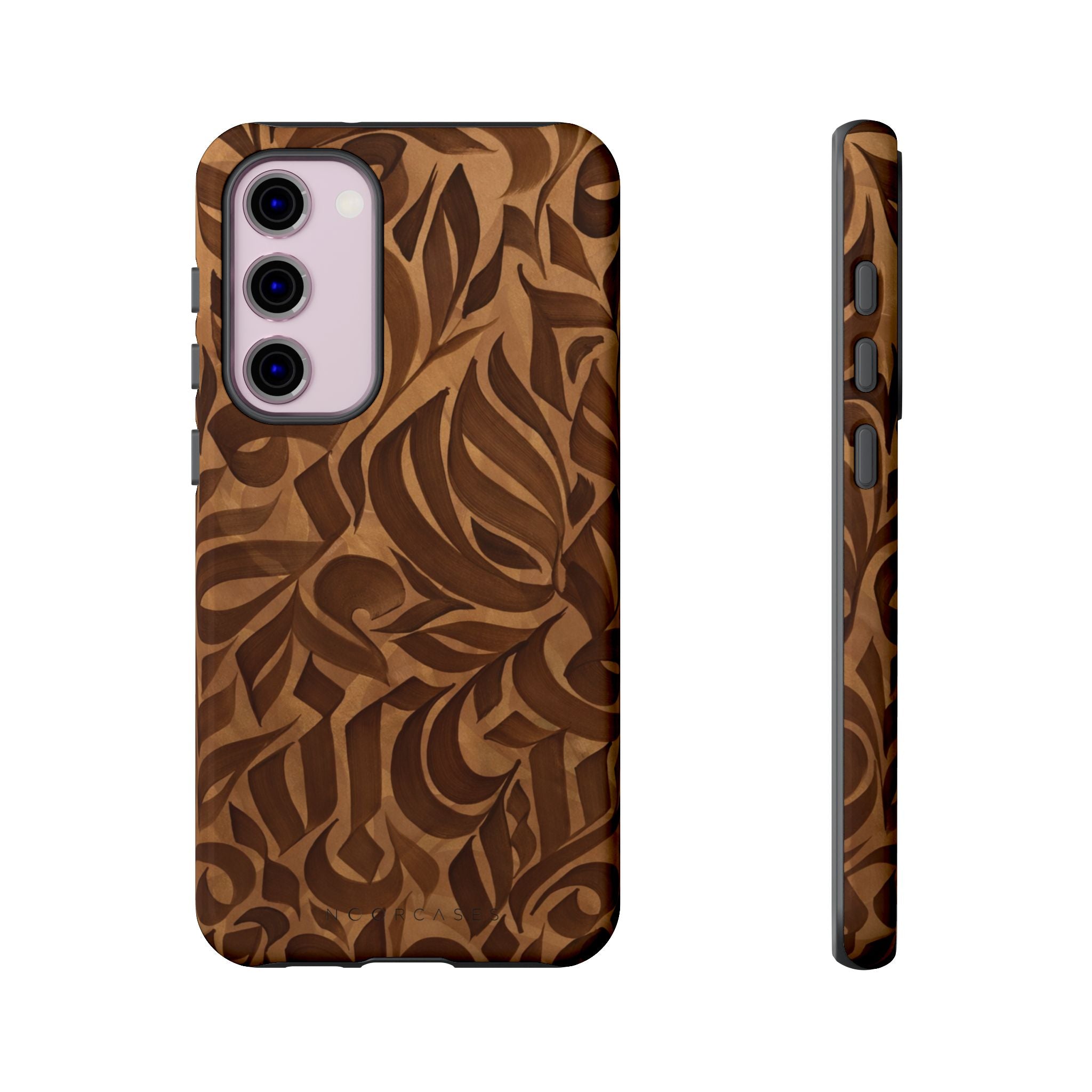 Floral Calligraphy Brown - Tough Case