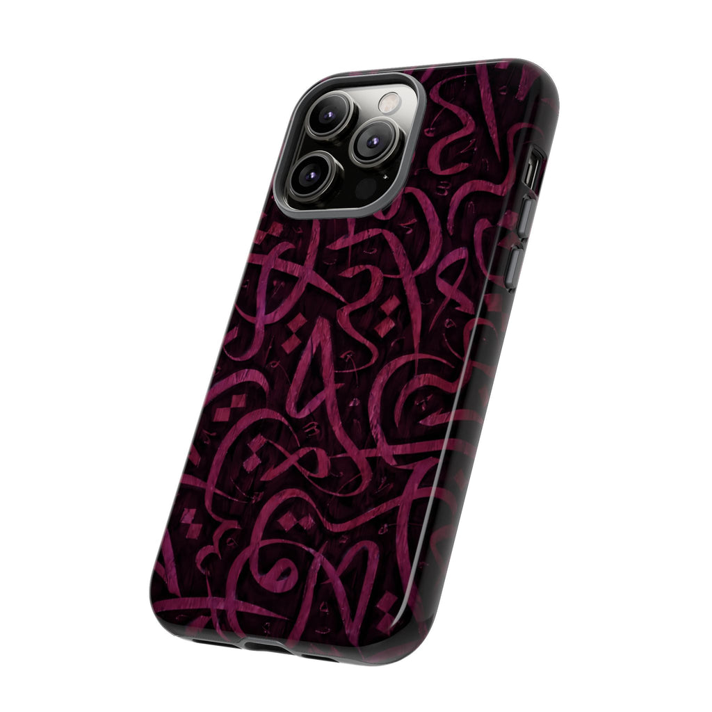 Wooden Calligraphy Pink -  Tough Case