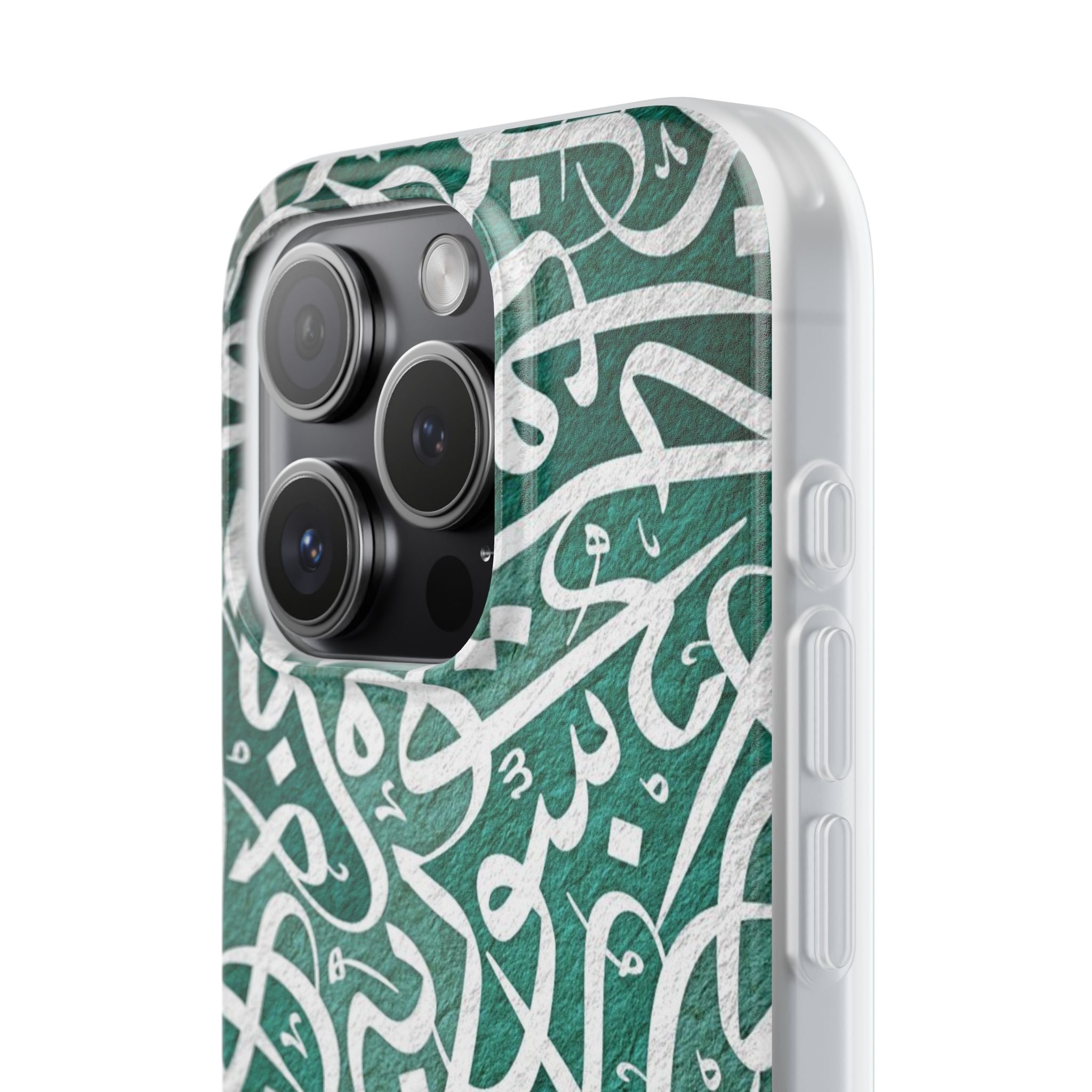 Arabic Calligraphy Phone Case — Teal Script Flexi Case