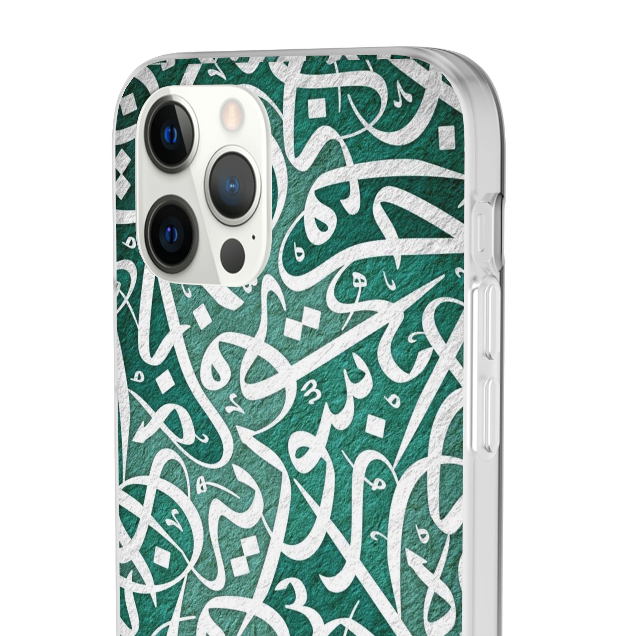 Arabic Calligraphy Phone Case — Teal Script Flexi Case
