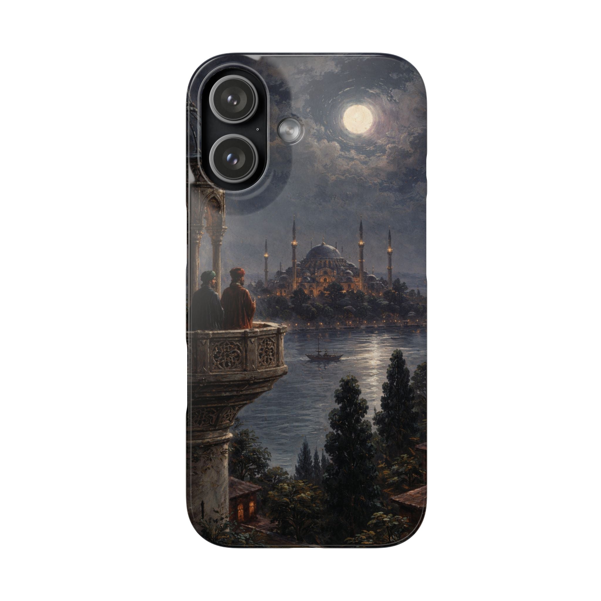 Moonlit Istanbul Landscape - Art Case