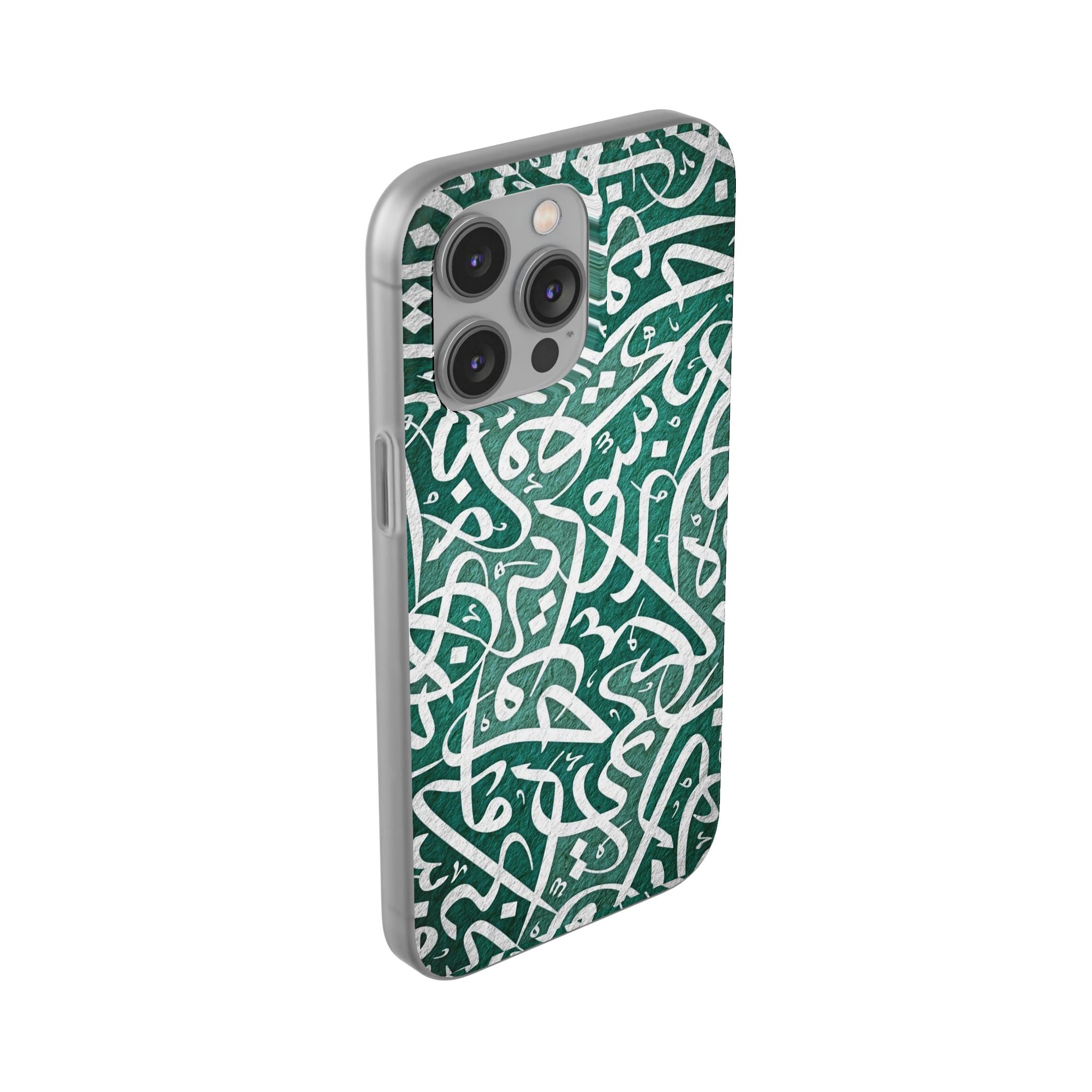 Arabic Calligraphy Phone Case — Teal Script Flexi Case