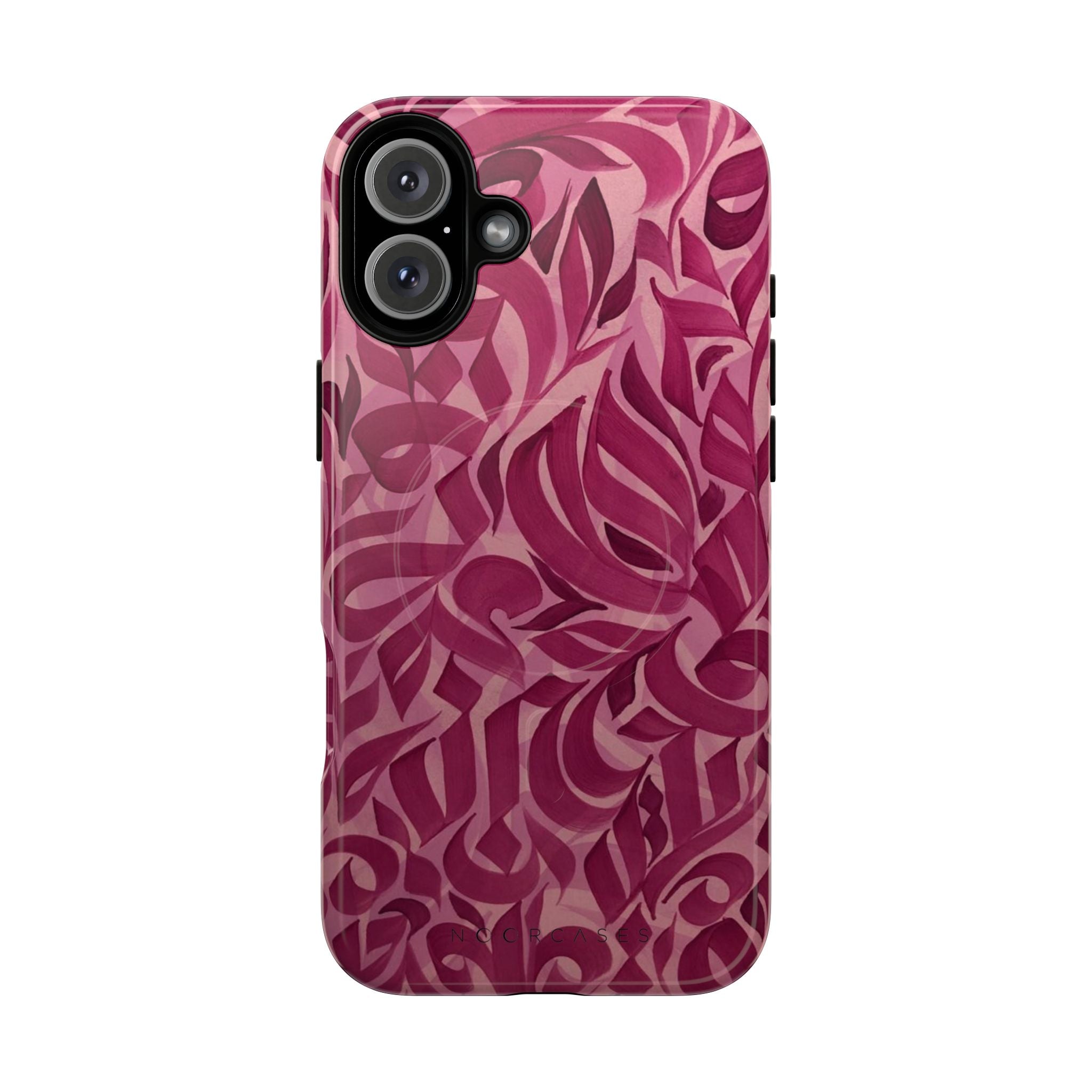 Floral Calligraphy Pink - Magnetic Case