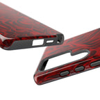 Floral Calligraphy Red Velvet - Tough Case