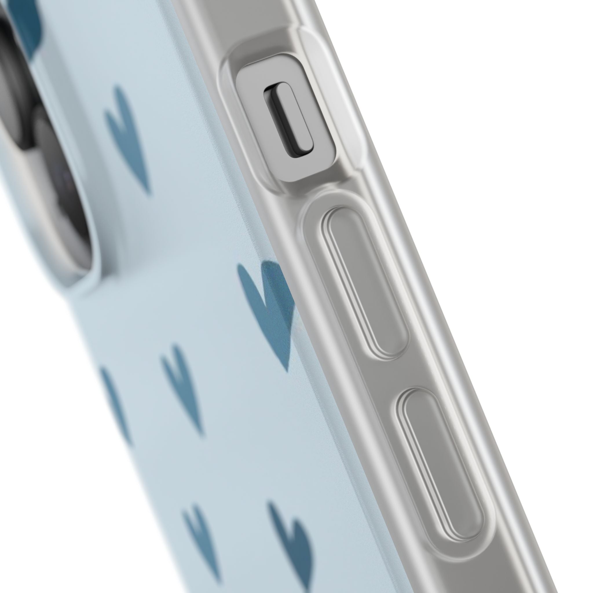 ''Smile It's Sunnah'' Light Blue Heart Pattern - Flexi Case