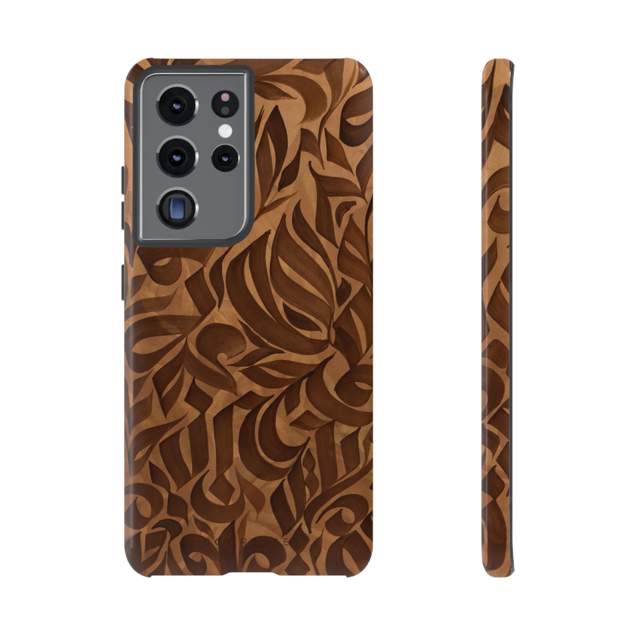 Floral Calligraphy Brown - Tough Case