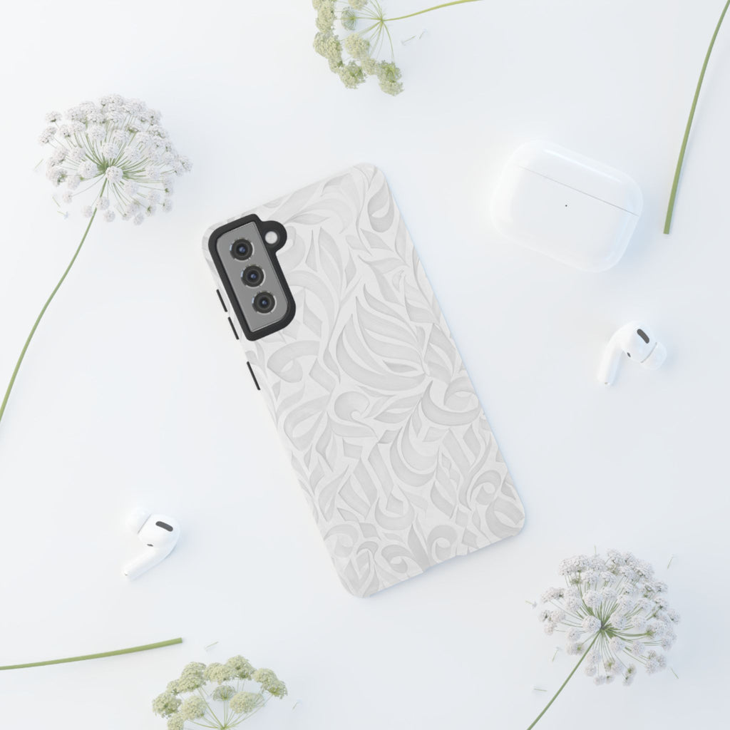 Floral Calligraphy White - Tough Case