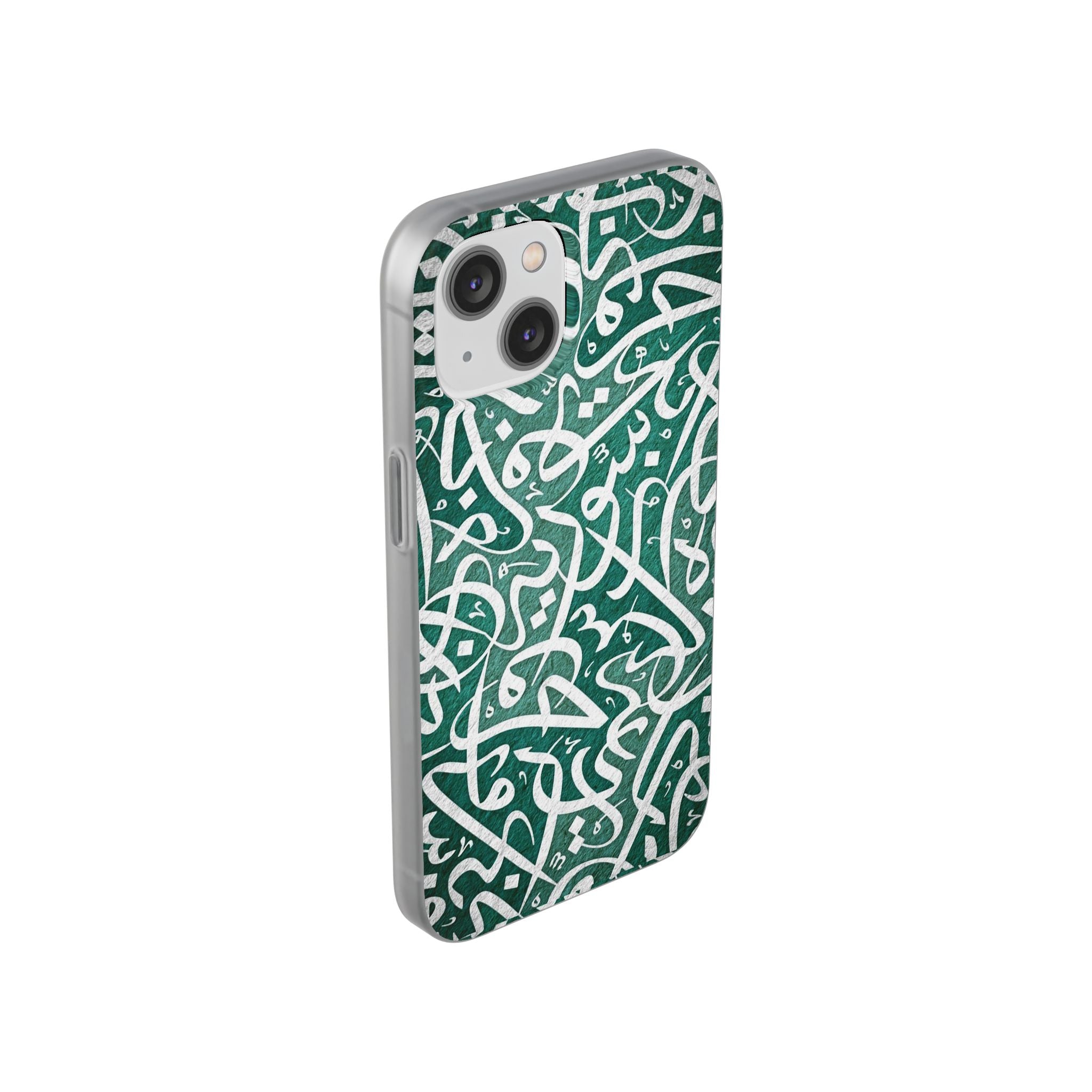 Arabic Calligraphy Phone Case — Teal Script Flexi Case