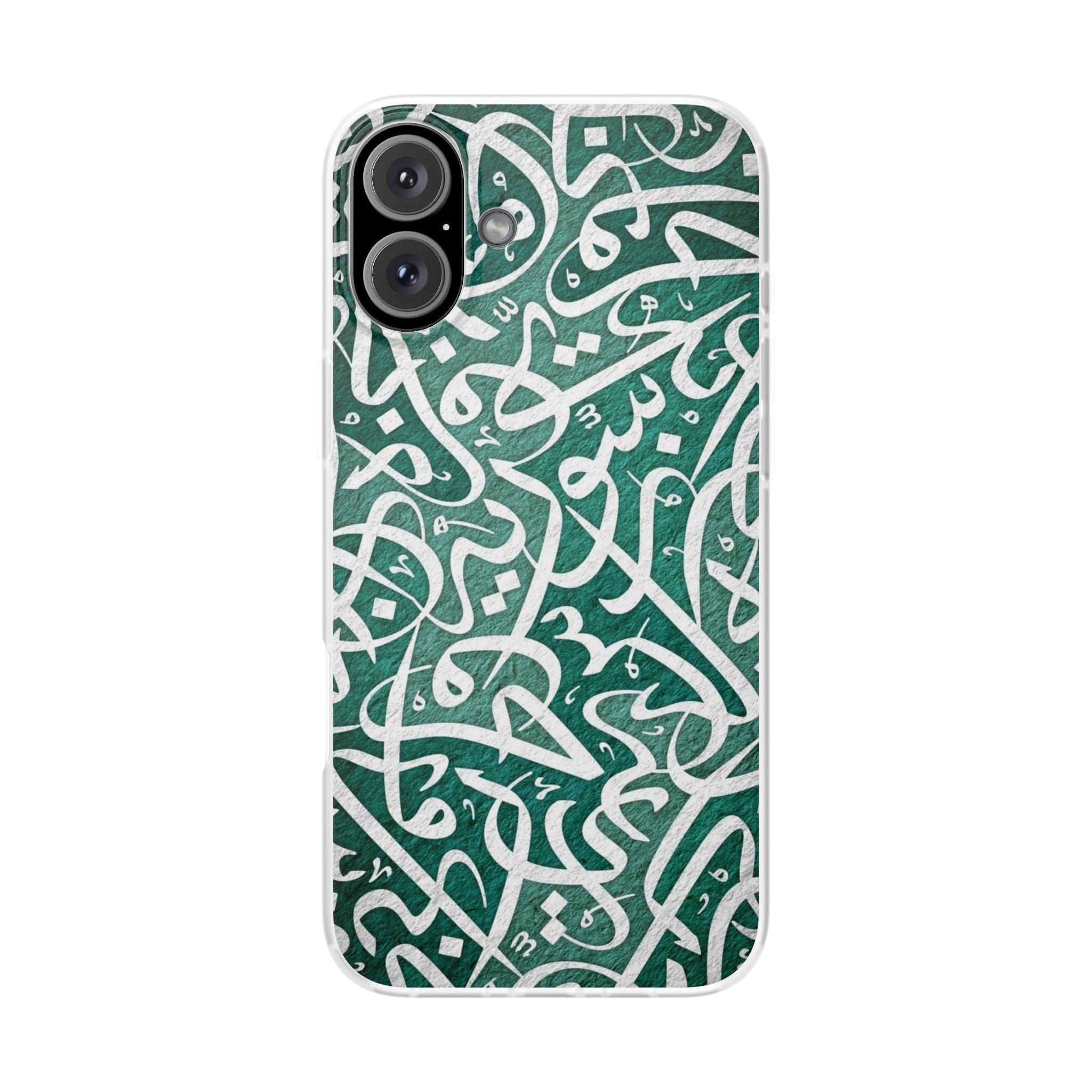 Arabic Calligraphy Phone Case — Teal Script Flexi Case