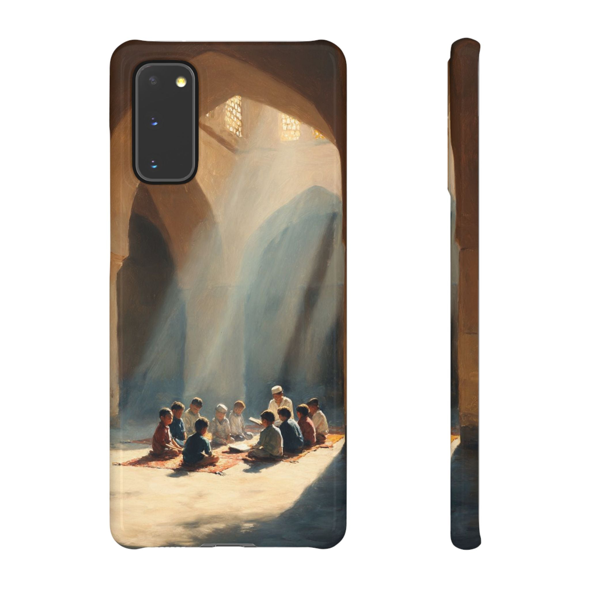 Sunlit Mosque Prayer Scene - Art Case