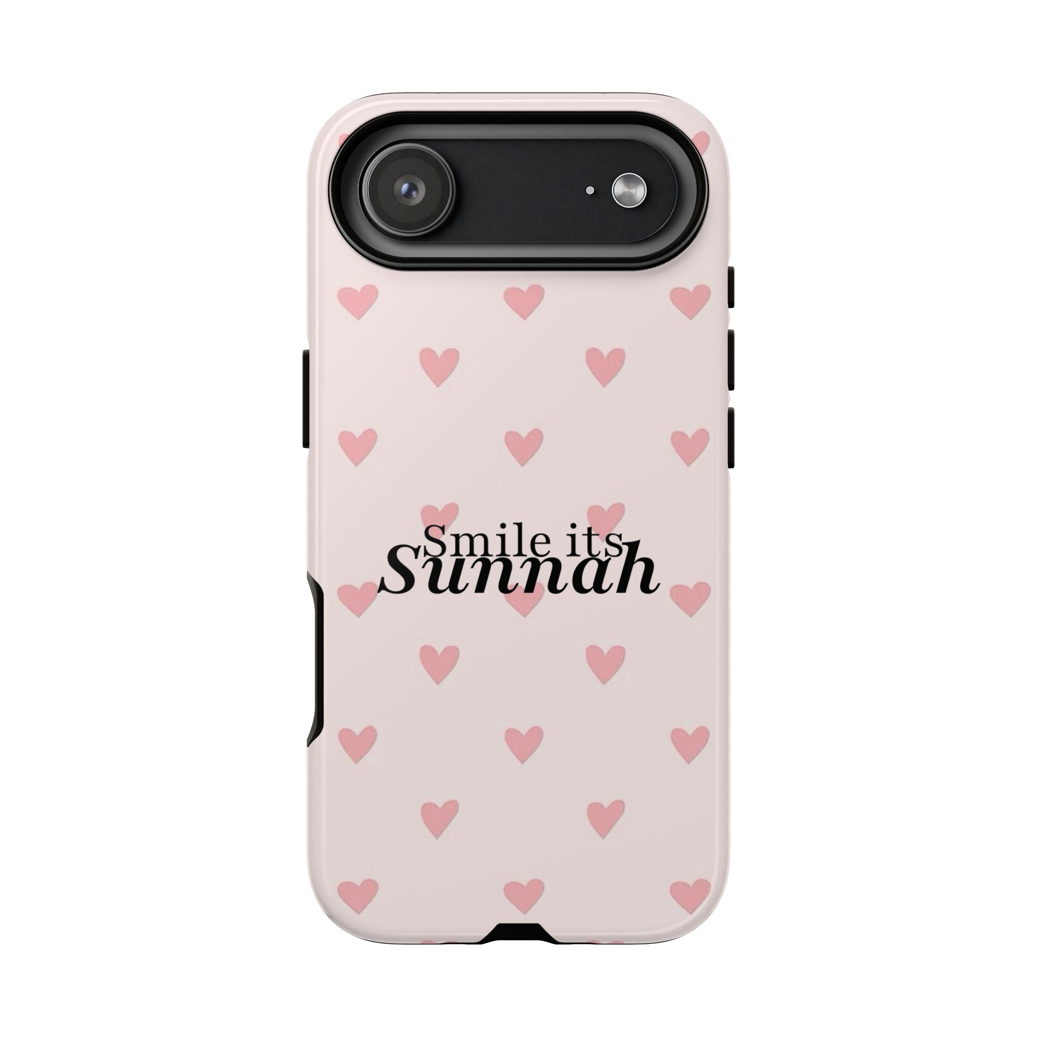 ''Smile It's Sunnah'' Pink Heart Pattern - Tough Case
