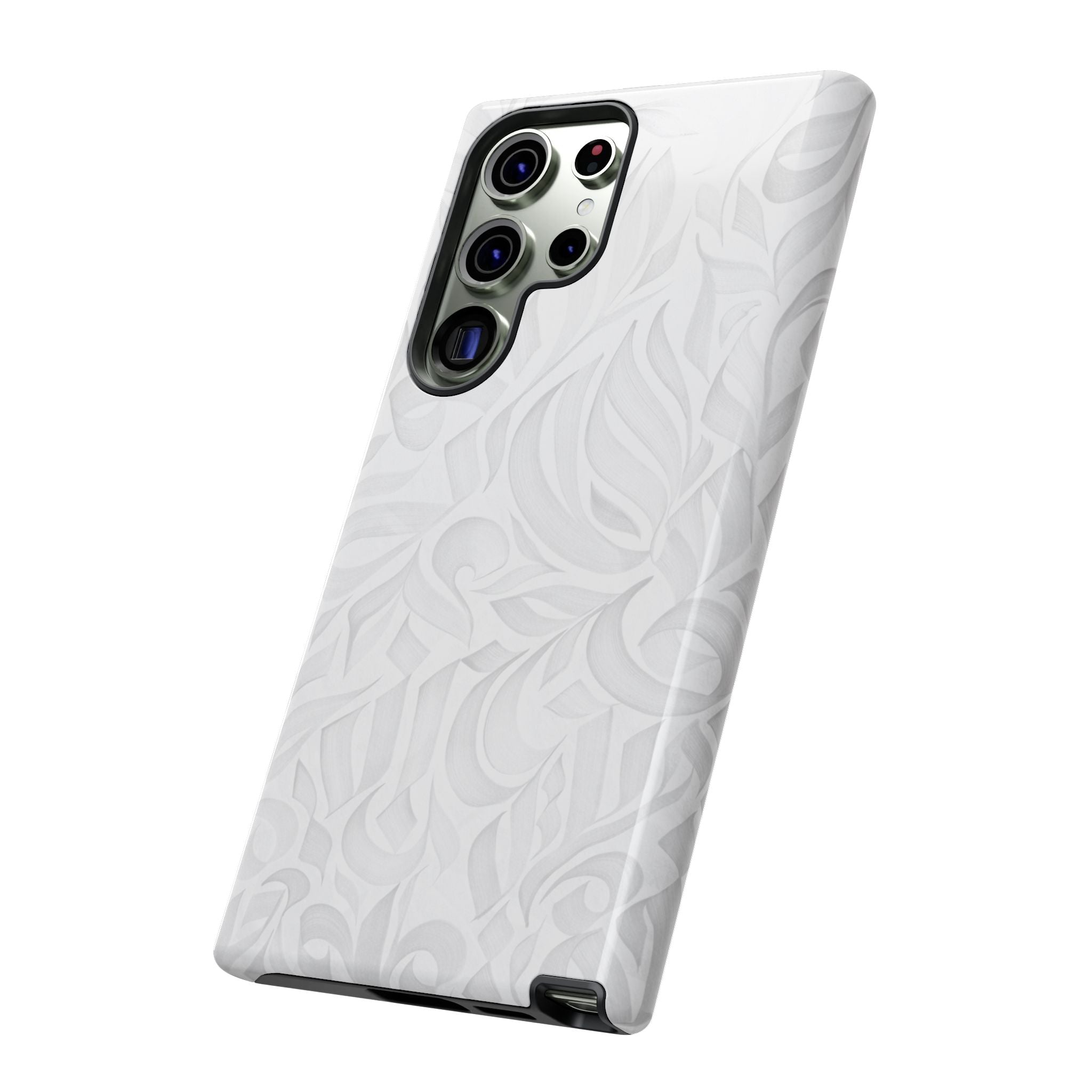 Floral Calligraphy White - Tough Case