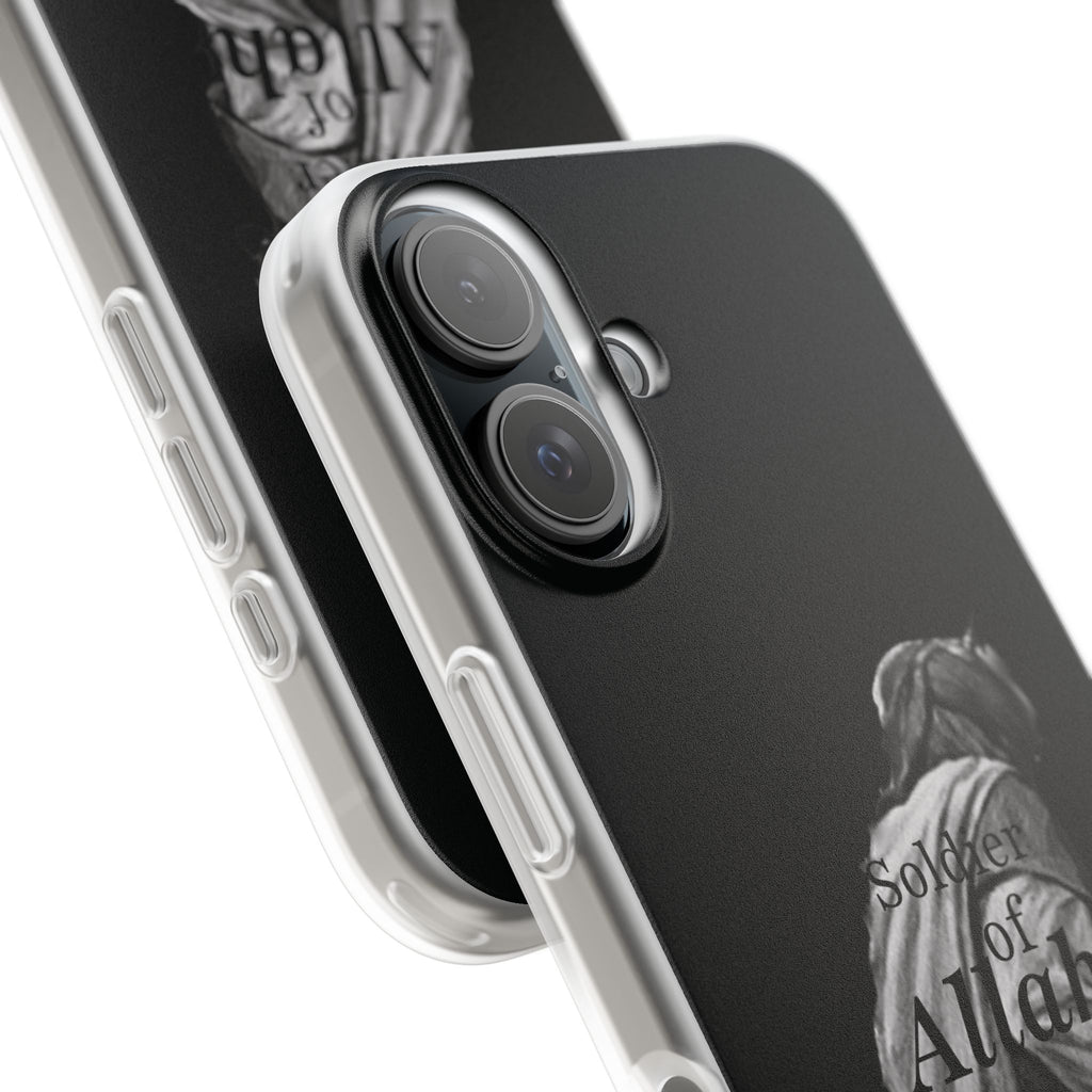 "Soldier of Allah" Black Matte Islamic Design Flexi Case