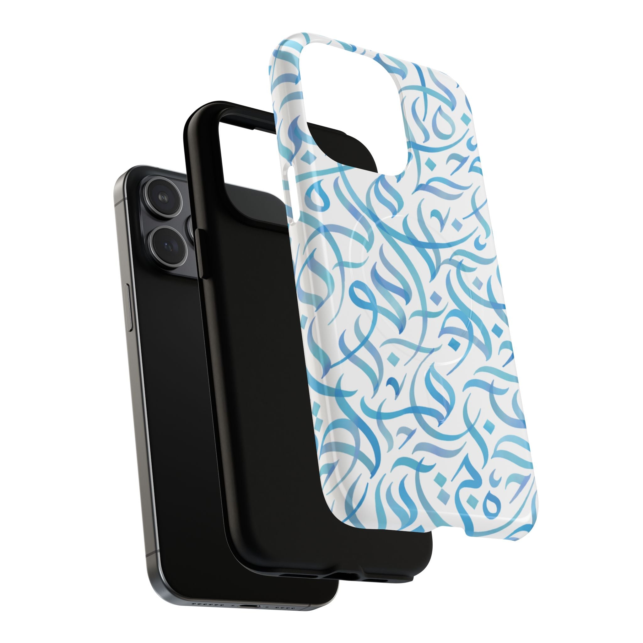 Flowing Calligraphy Blue - Magnetic Case