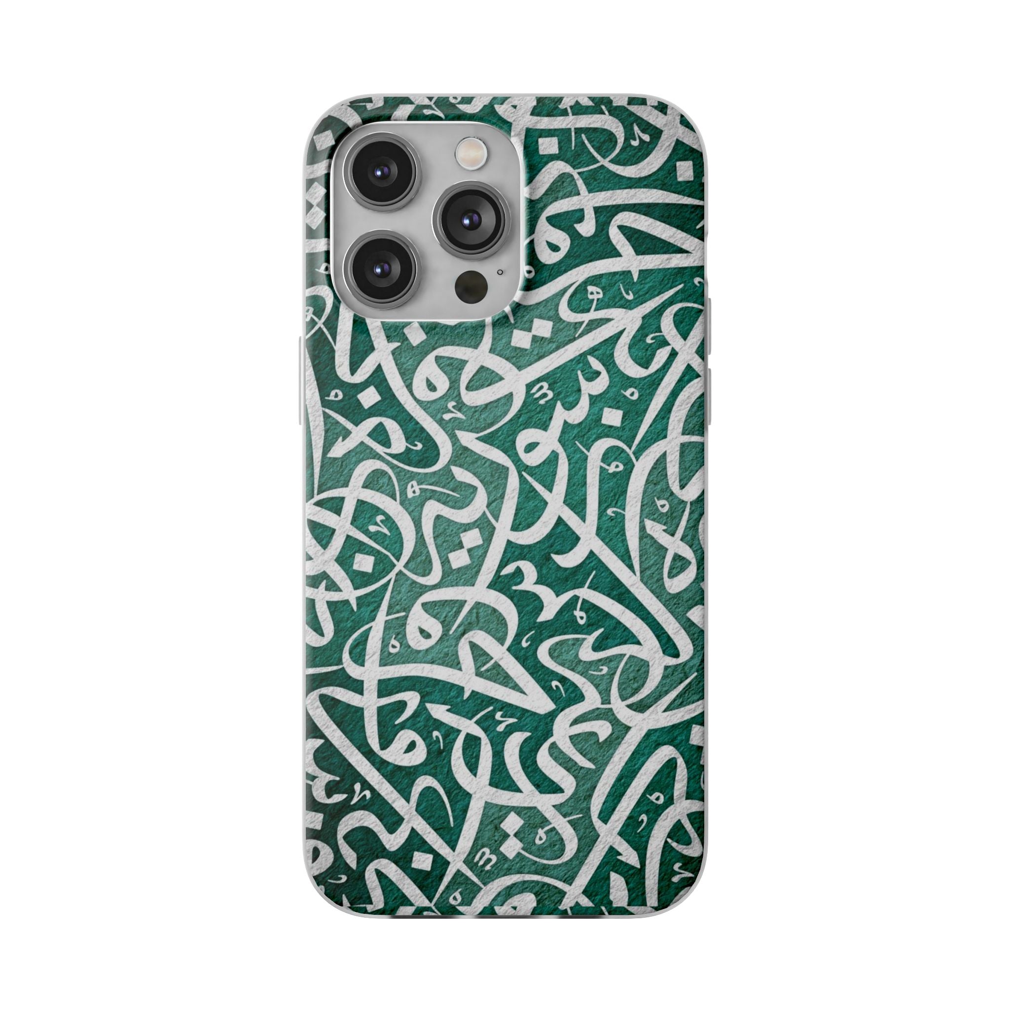 Arabic Calligraphy Phone Case — Teal Script Flexi Case
