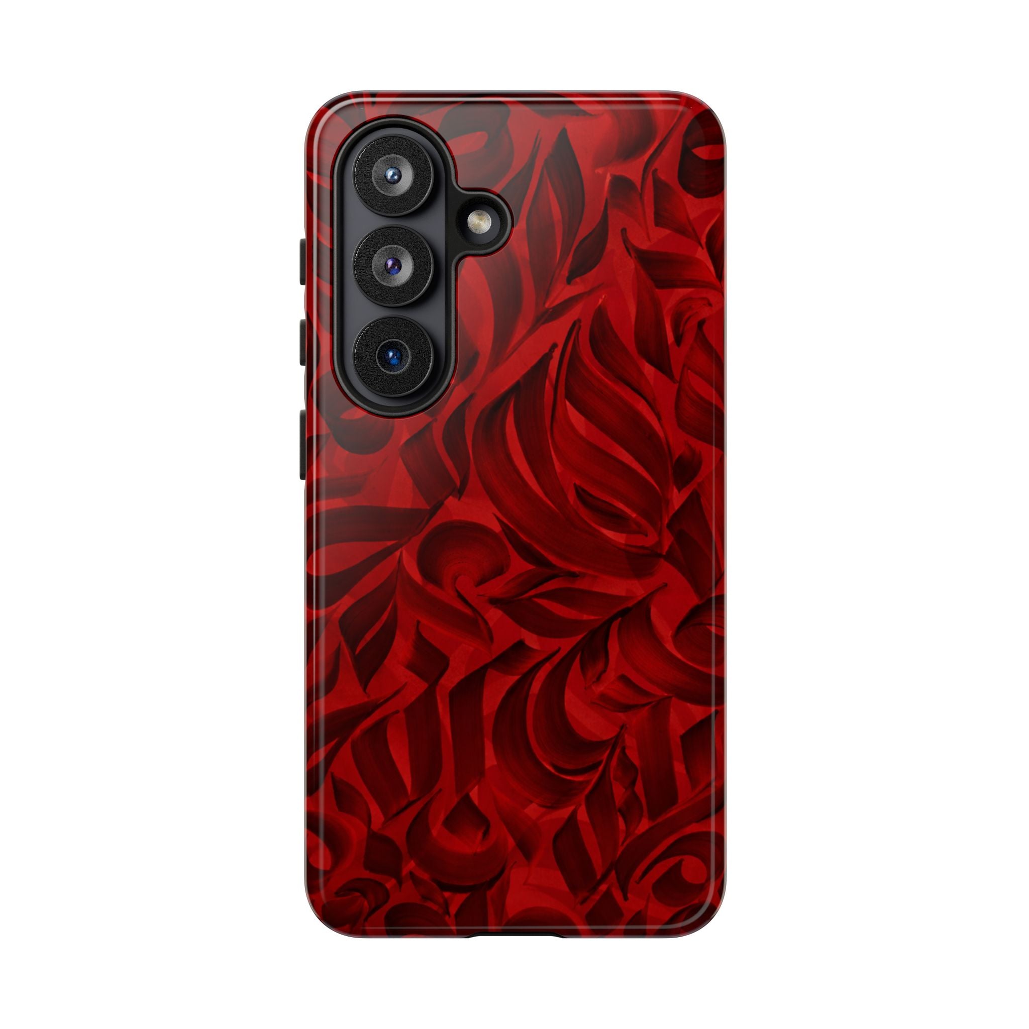 Floral Calligraphy Red Velvet - Tough Case