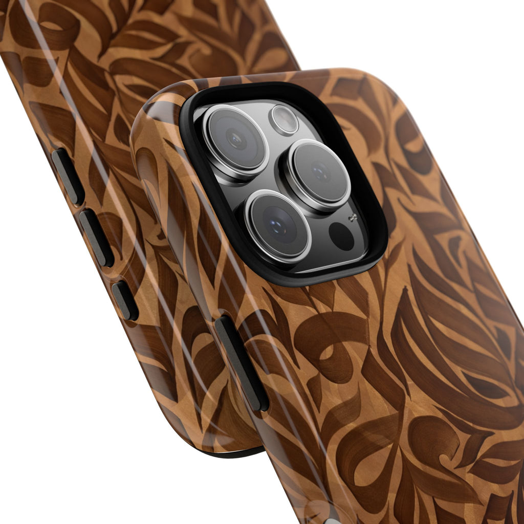 Floral Calligraphy Brown - Tough Case