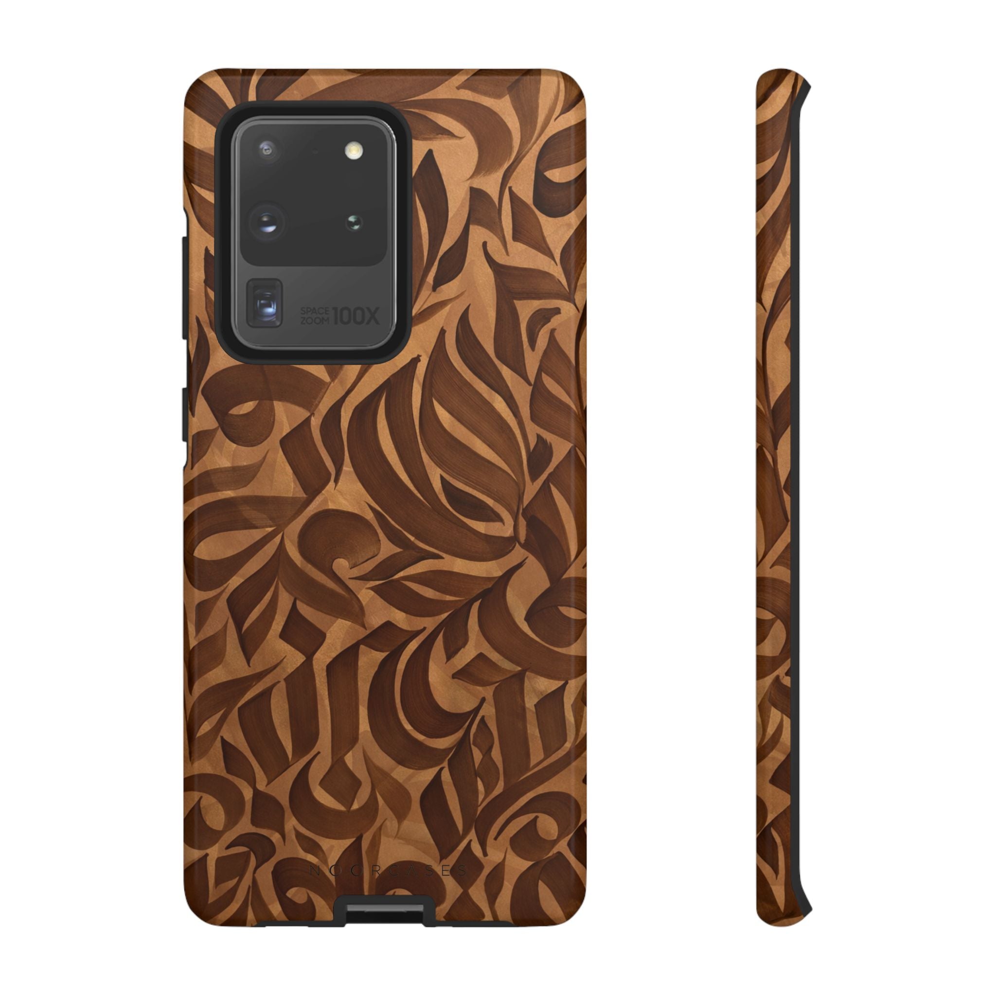 Floral Calligraphy Brown - Tough Case