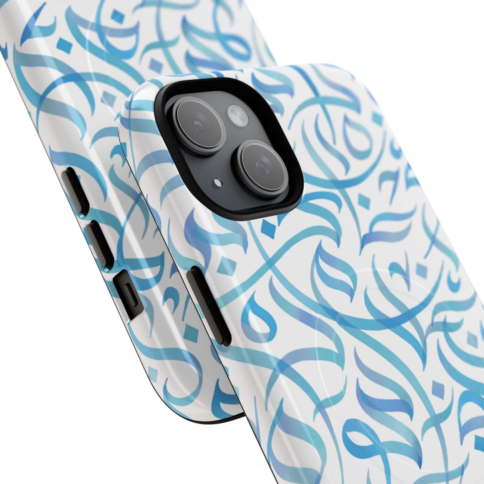 Flowing Calligraphy Blue - Magnetic Case