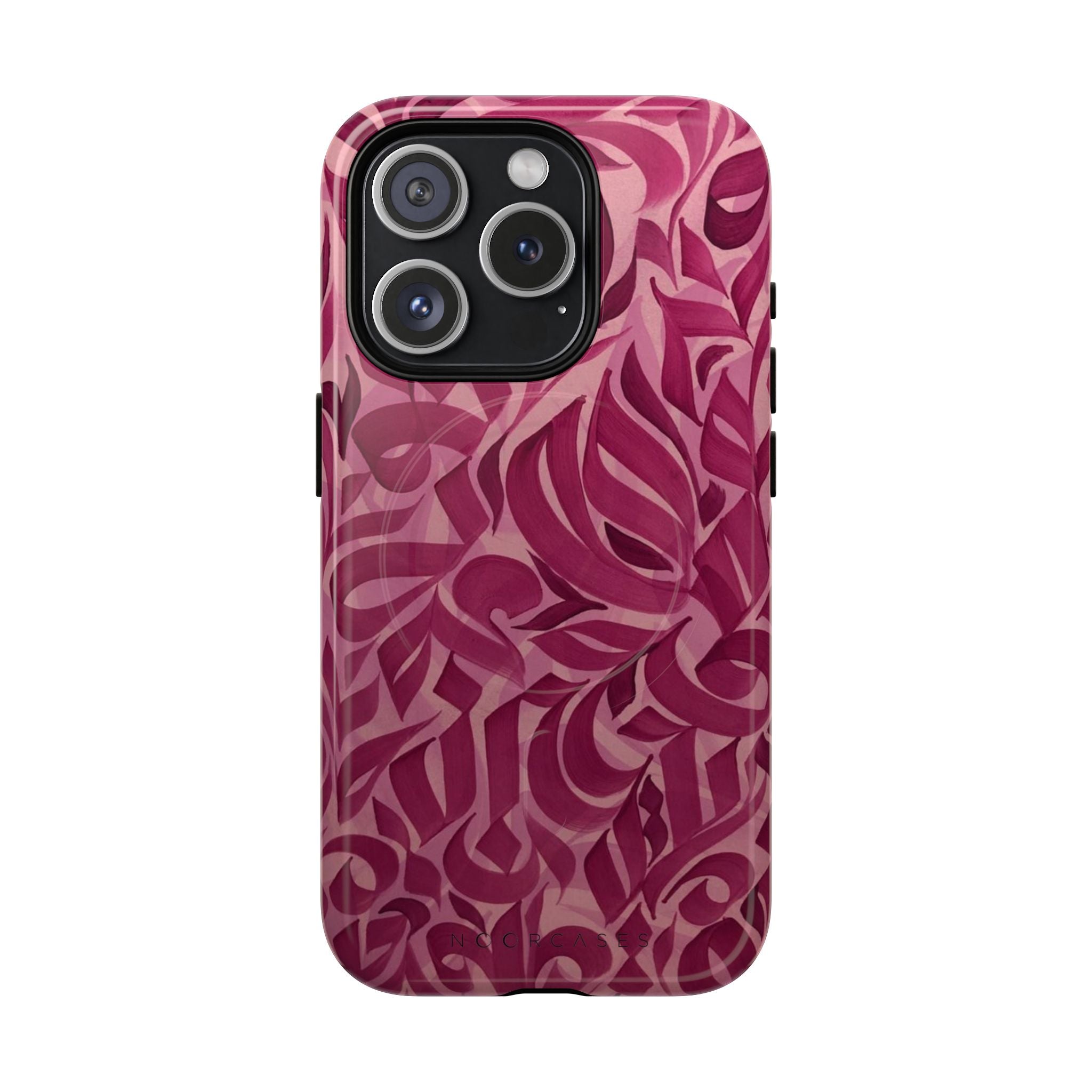 Floral Calligraphy Pink - Magnetic Case
