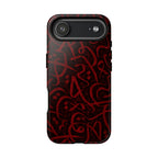 Wooden Calligraphy  Red - Tough Case