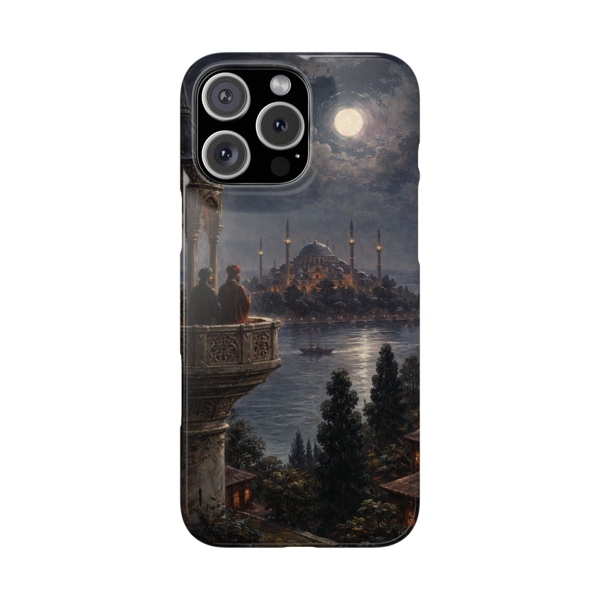 Moonlit Istanbul Landscape - Art Case