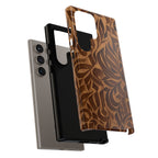 Floral Calligraphy Brown - Tough Case