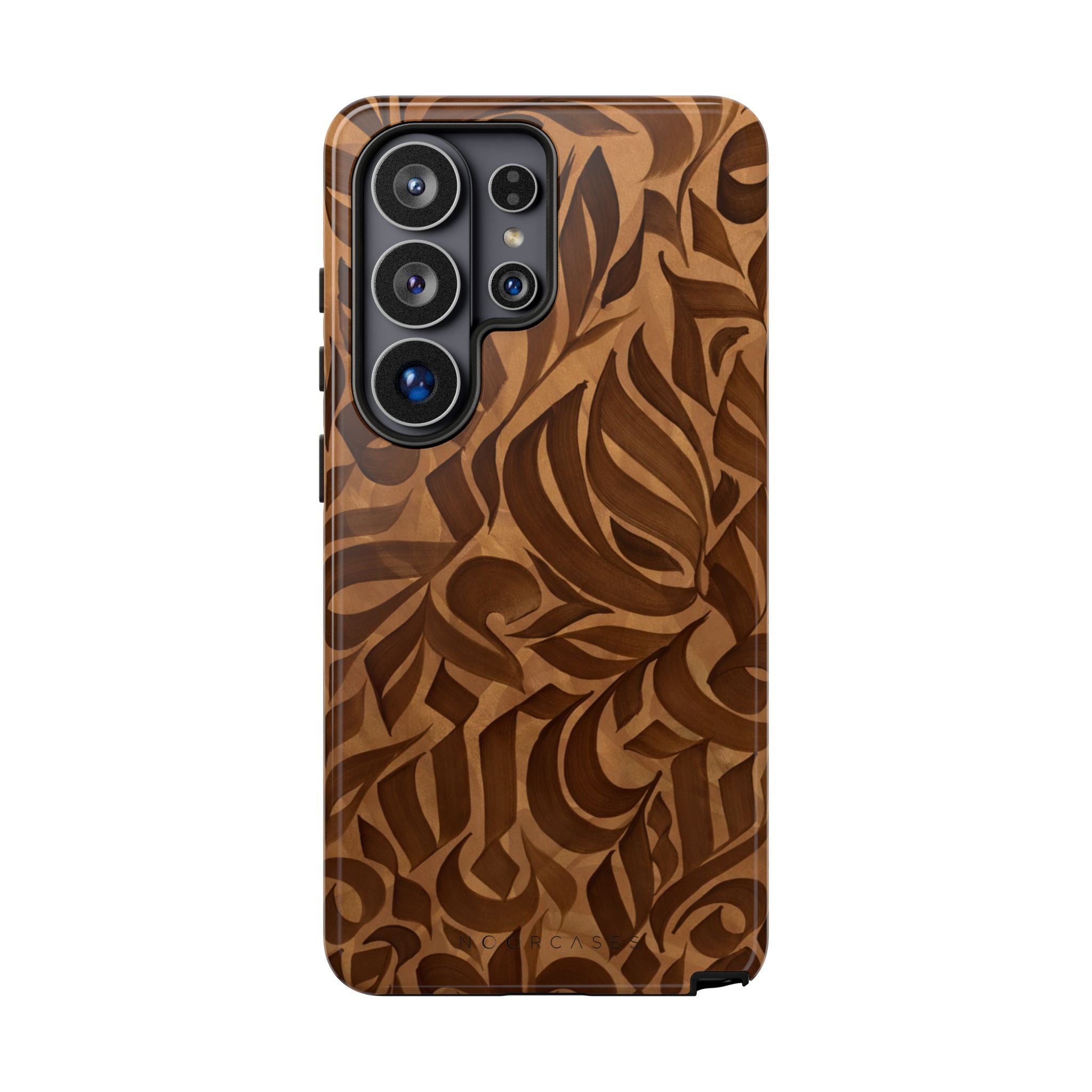 Floral Calligraphy Brown - Tough Case