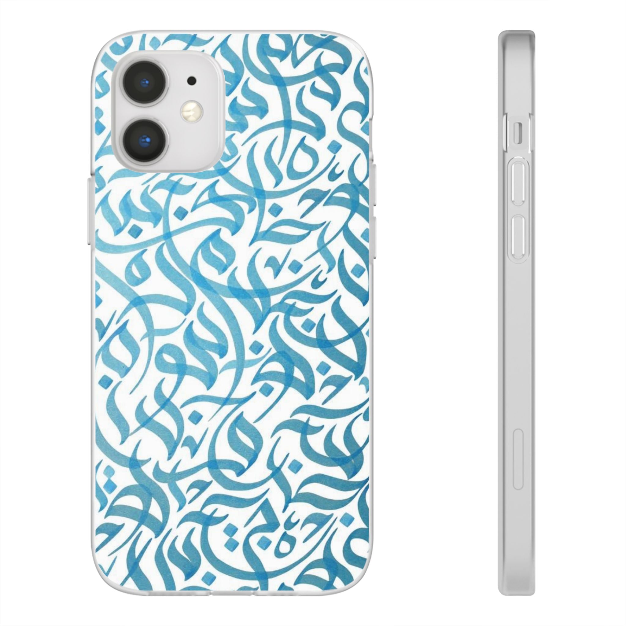 Arabic Calligraphy Blue - Flexi Case