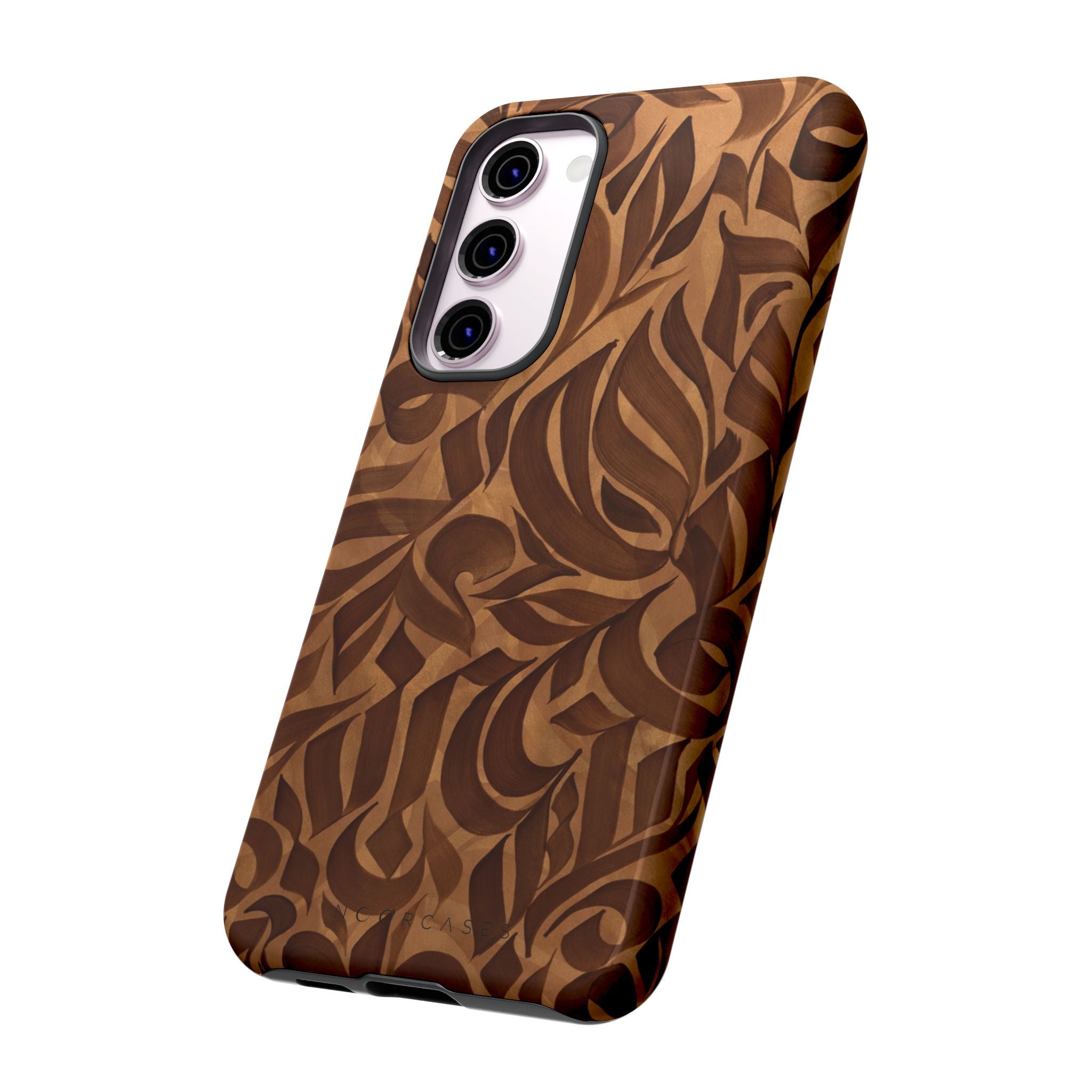 Floral Calligraphy Brown - Tough Case