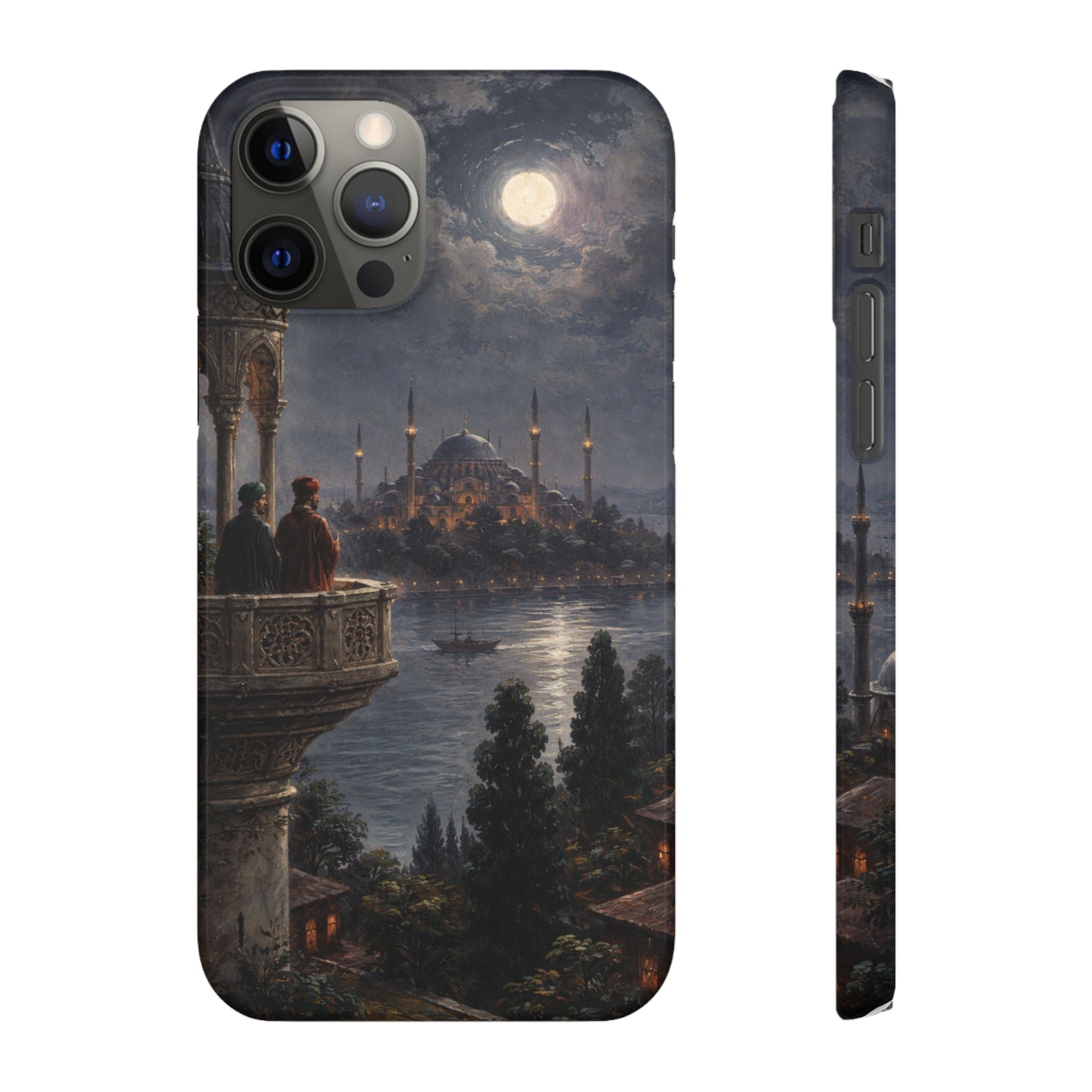 Moonlit Istanbul Landscape - Art Case