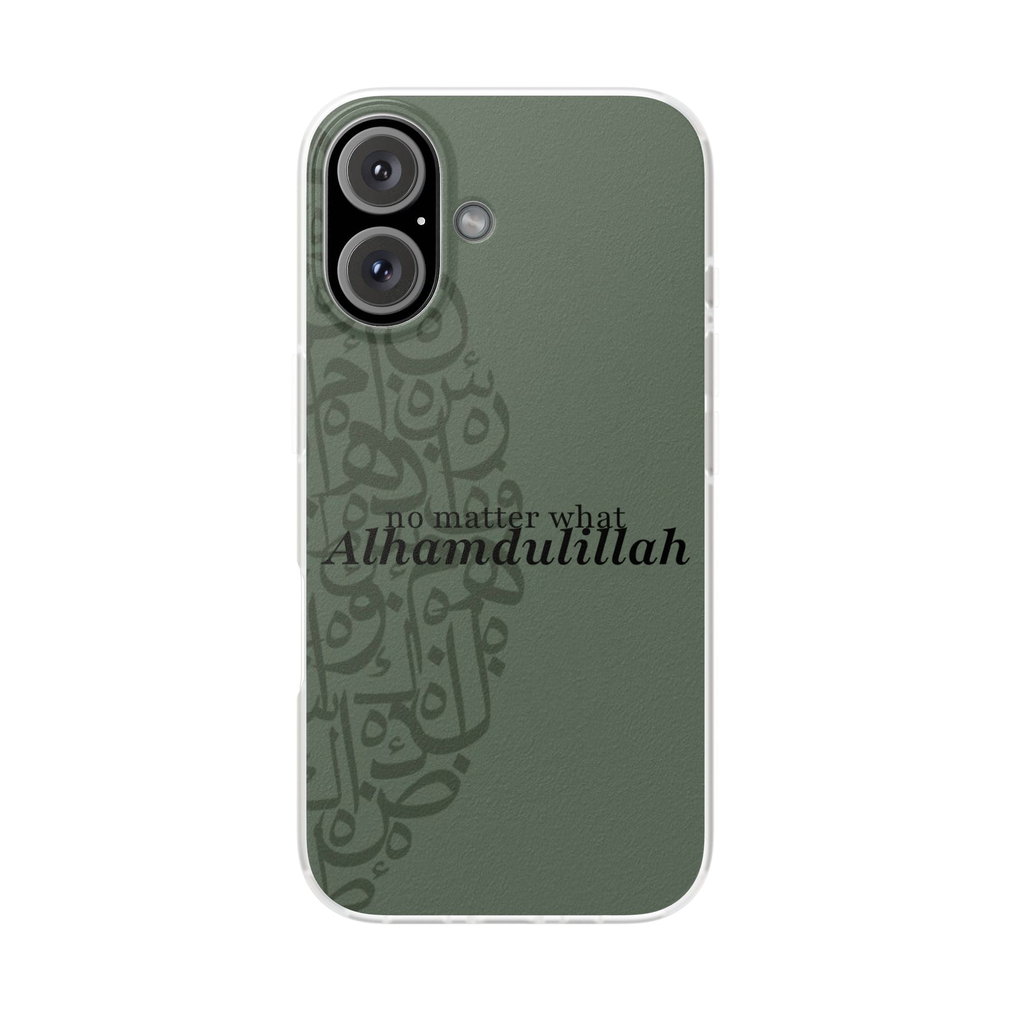 ''Alhamdulillah'' Olive Green Flexi Case