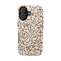 Arabic Calligraphy Brown Mosaic - Tough Case
