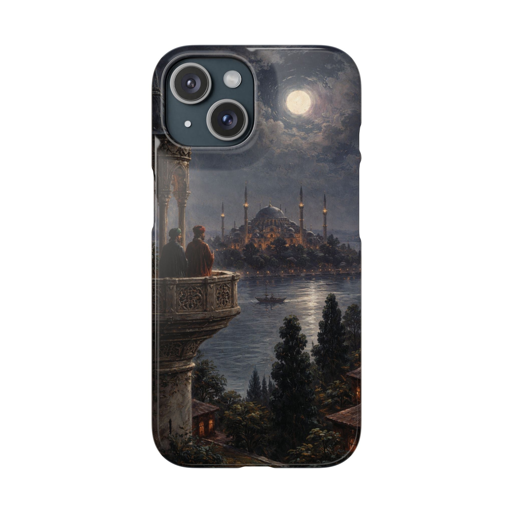 Moonlit Istanbul Landscape - Art Case