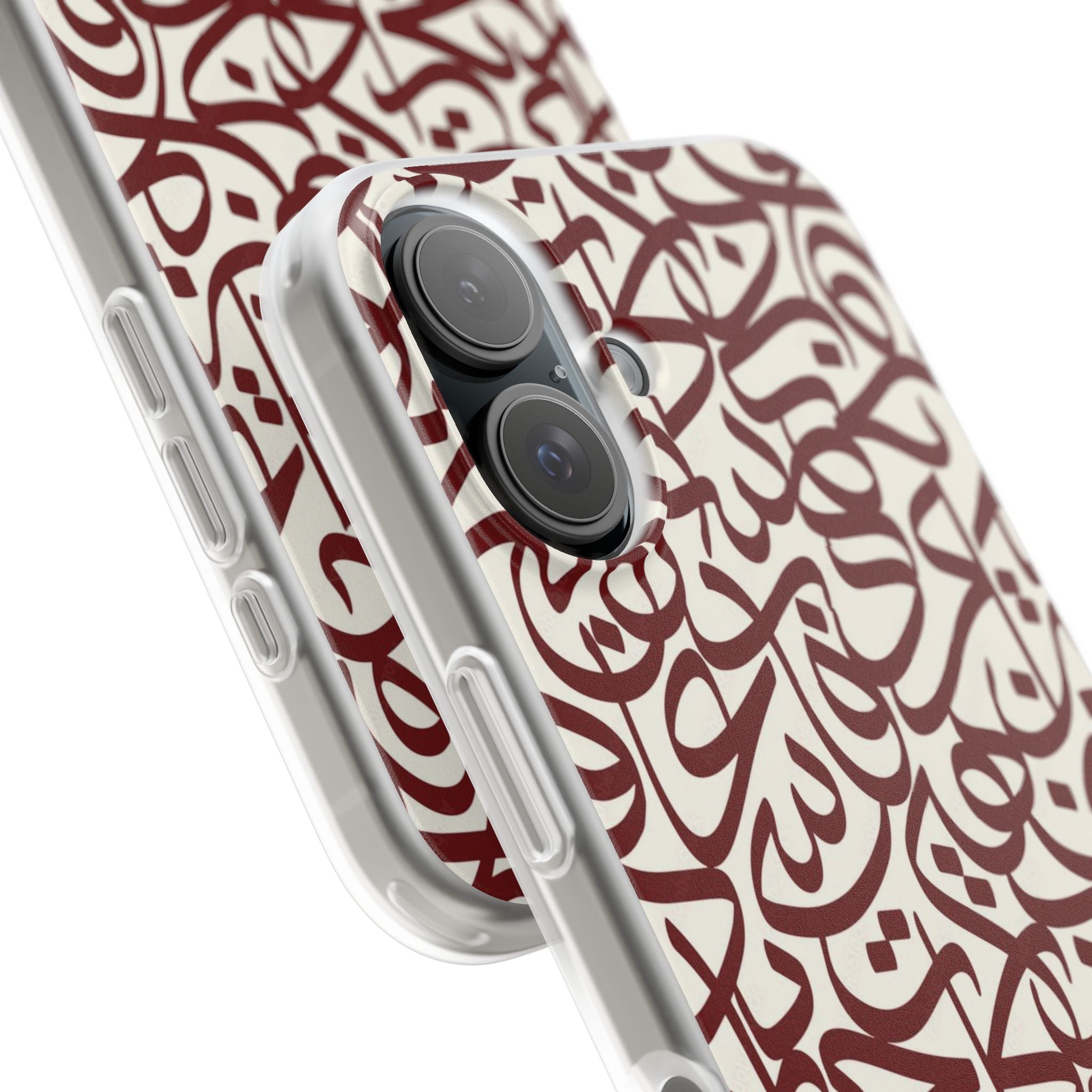 Arabic Calligraphy- Maroon Script Pattern Flexi Case