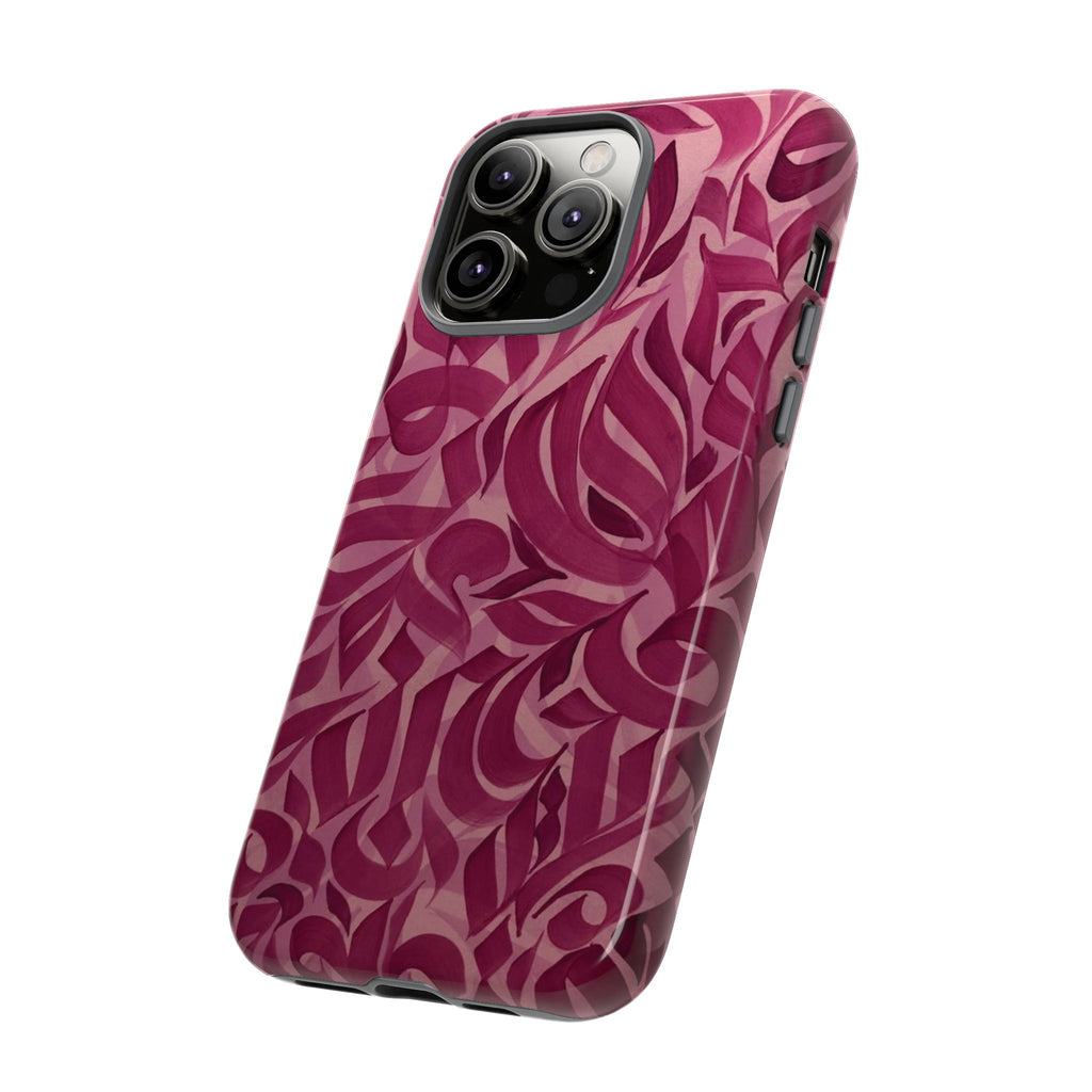 Floral Calligraphy Pink - Tough Case