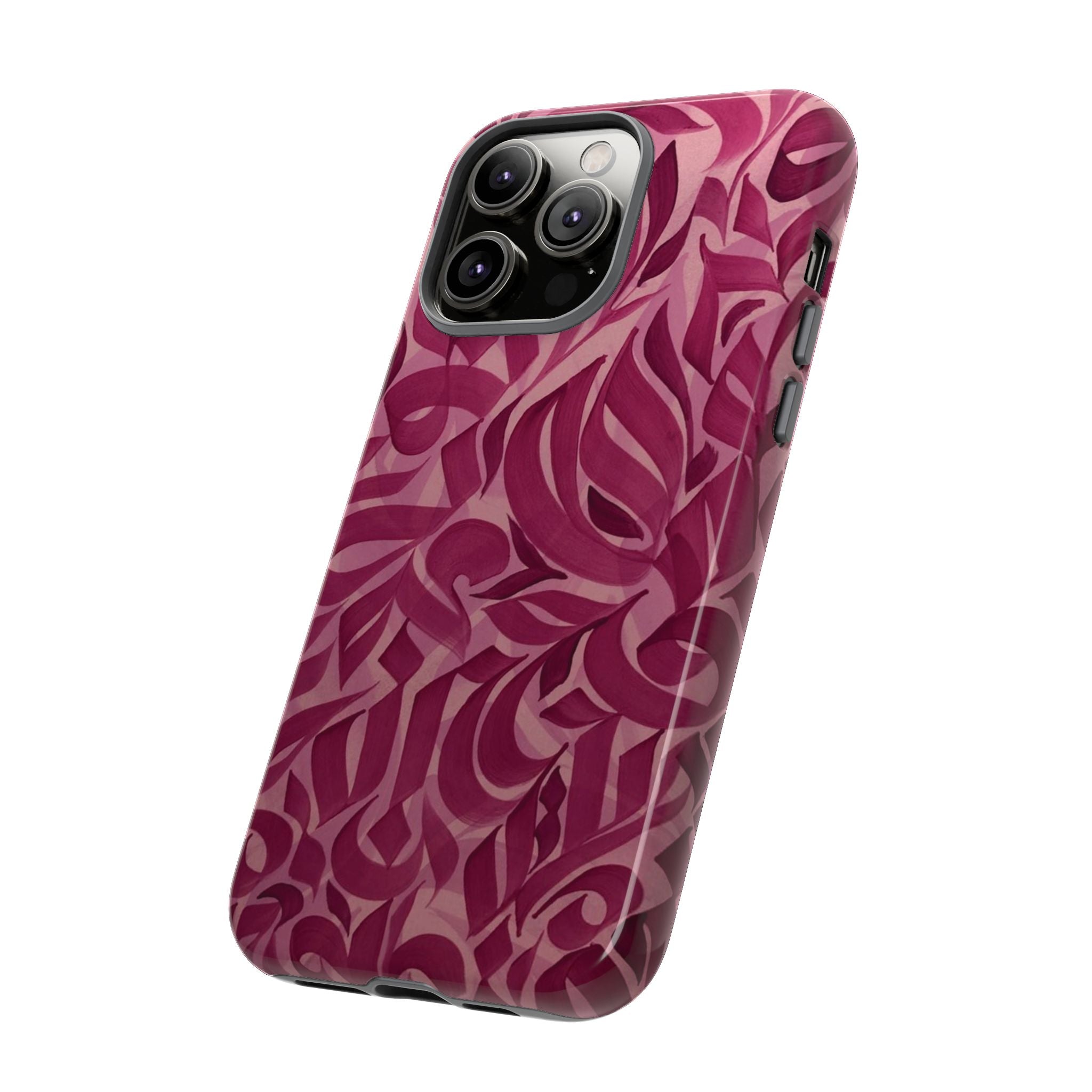 Floral Calligraphy Pink - Tough Case