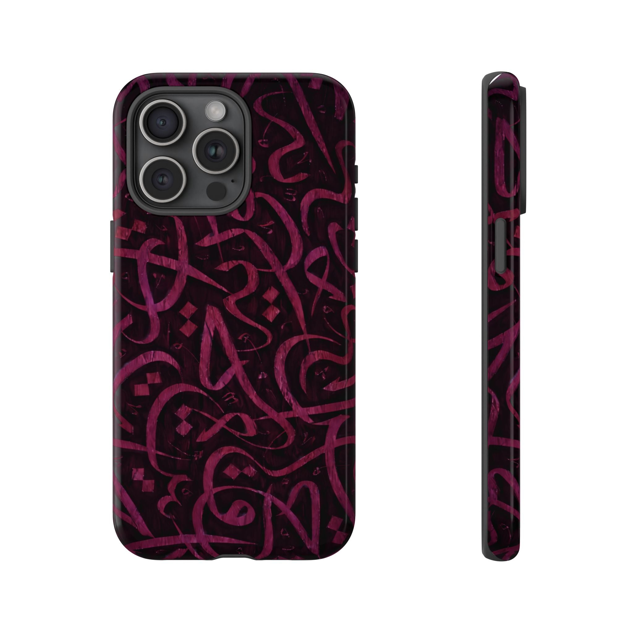 Wooden Calligraphy Pink -  Tough Case