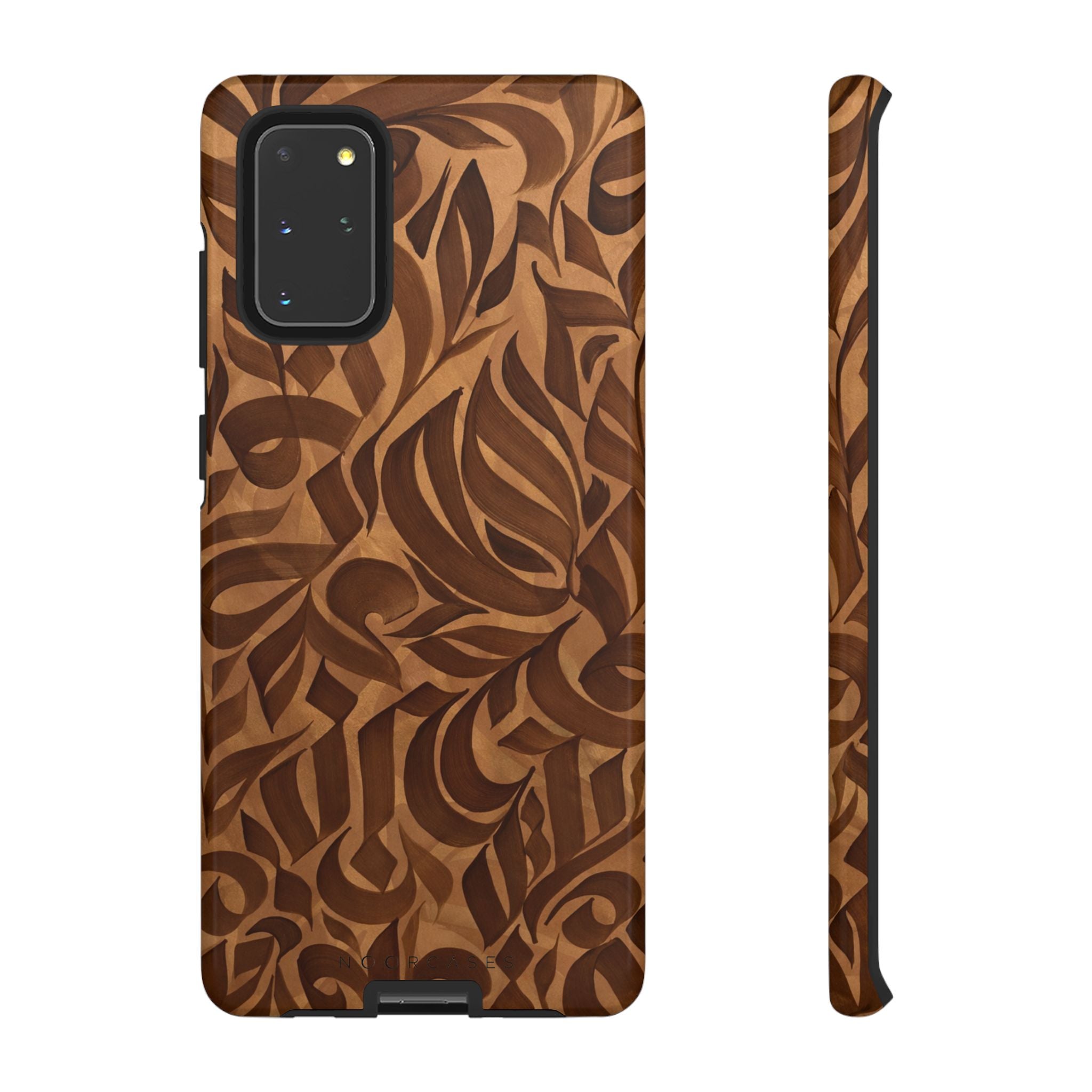 Floral Calligraphy Brown - Tough Case