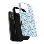 Flowing Calligraphy Blue - Magnetic Case