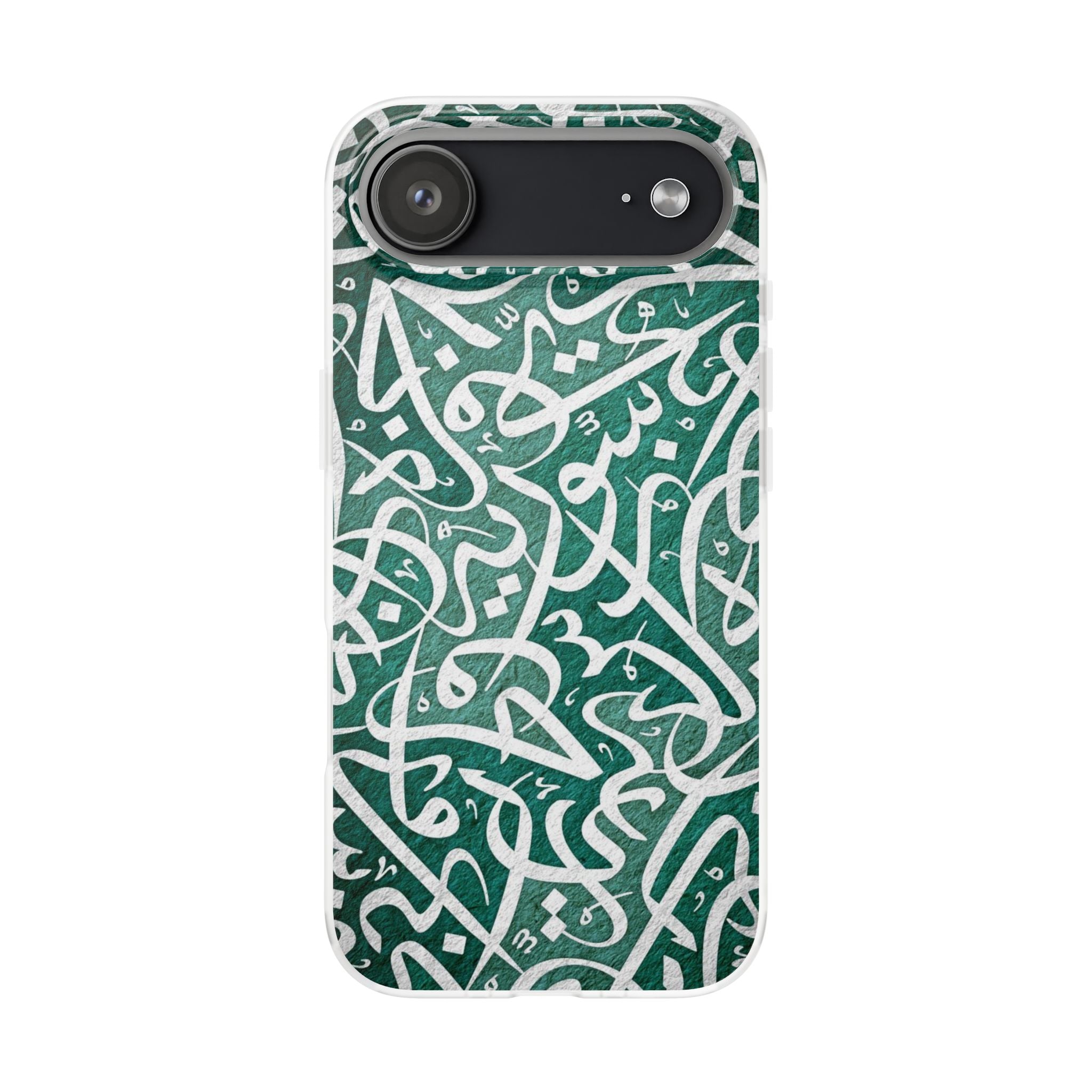 Arabic Calligraphy Phone Case — Teal Script Flexi Case