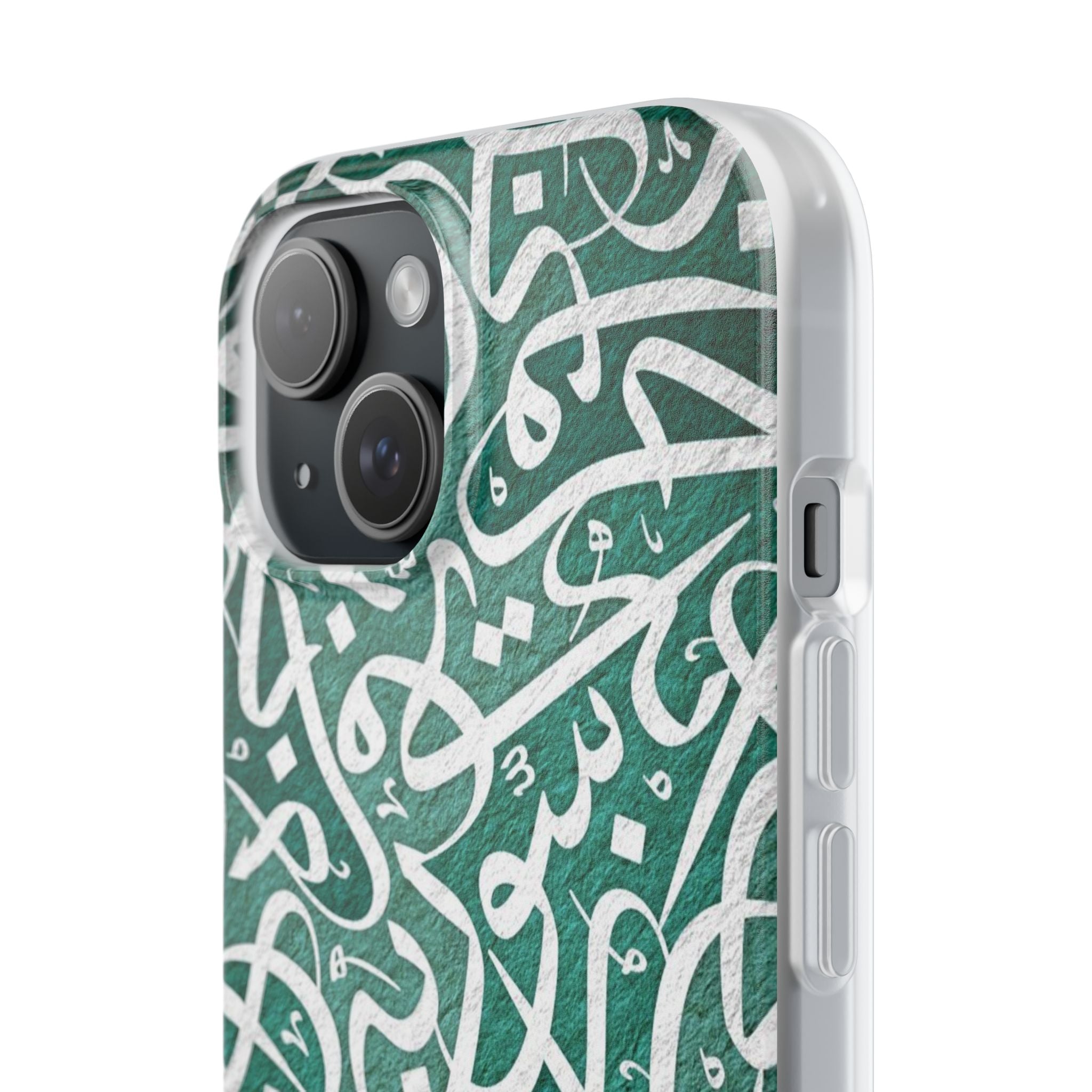 Arabic Calligraphy Phone Case — Teal Script Flexi Case