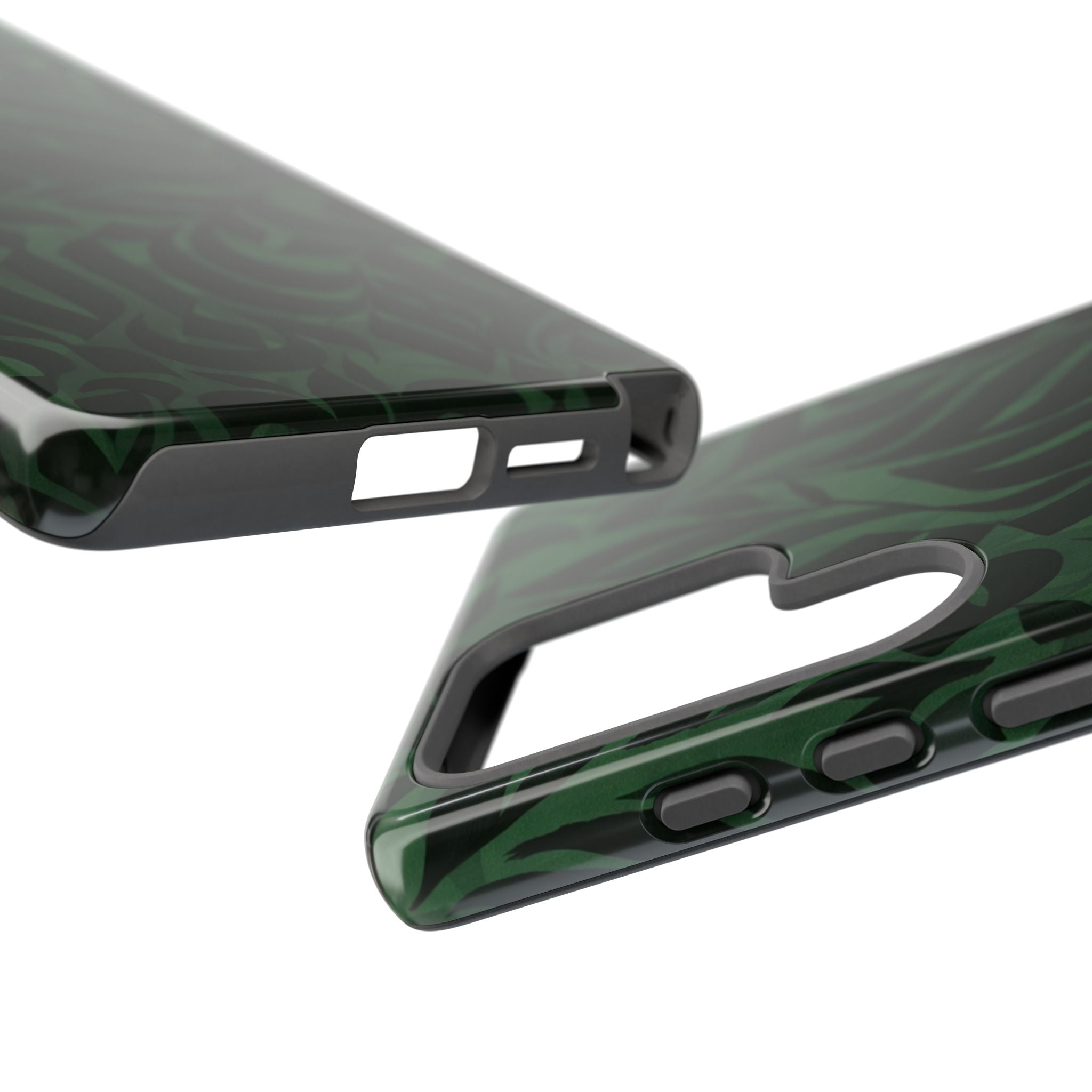 Floral Calligraphy Dark Green - Tough Case