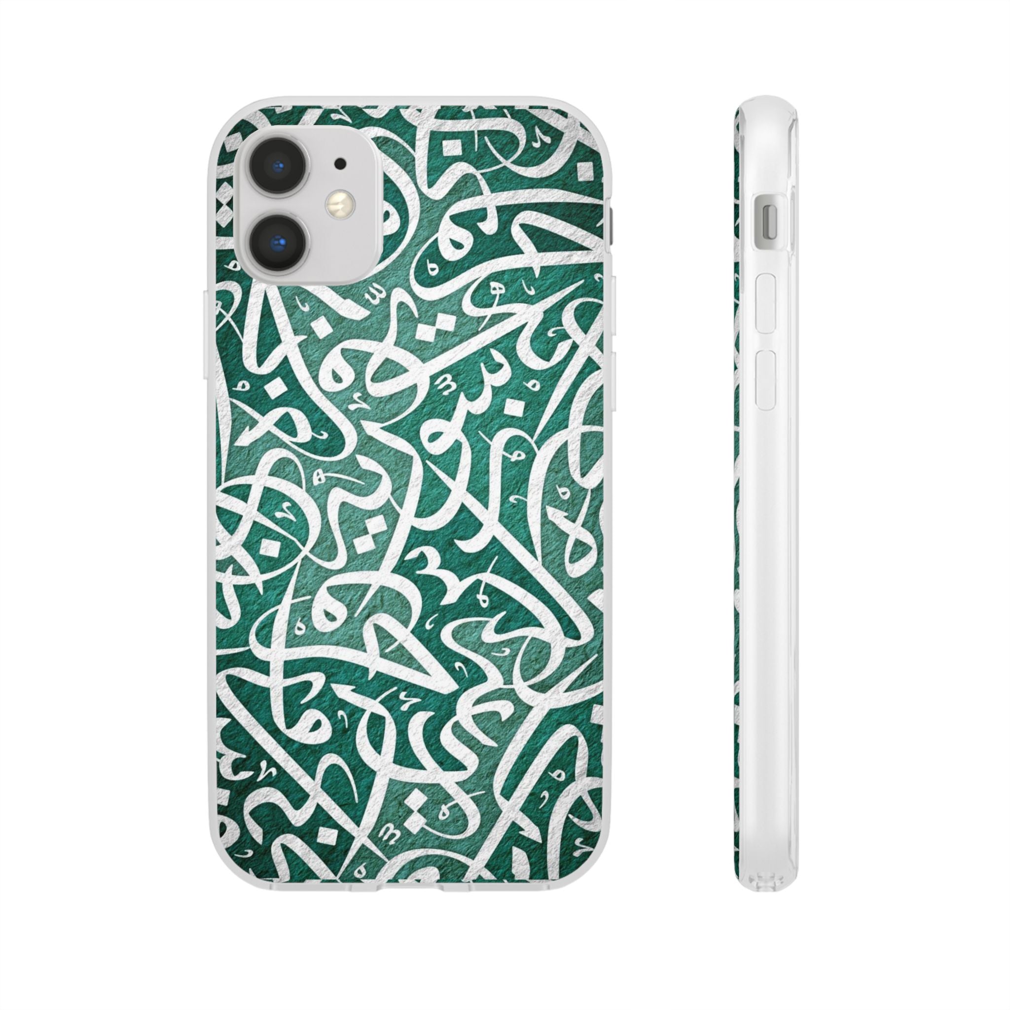 Arabic Calligraphy Phone Case — Teal Script Flexi Case