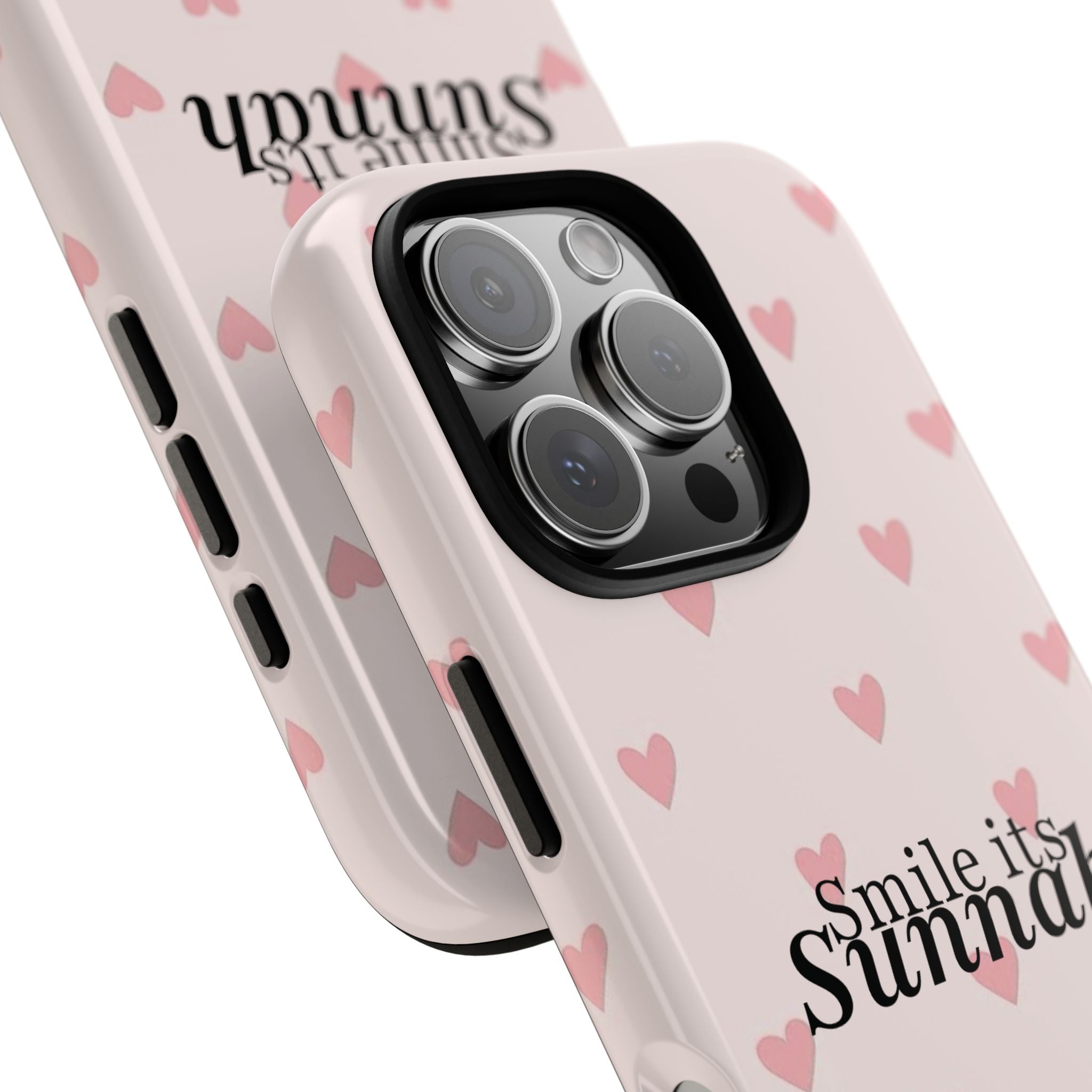 ''Smile It's Sunnah'' Pink Heart Pattern - Tough Case