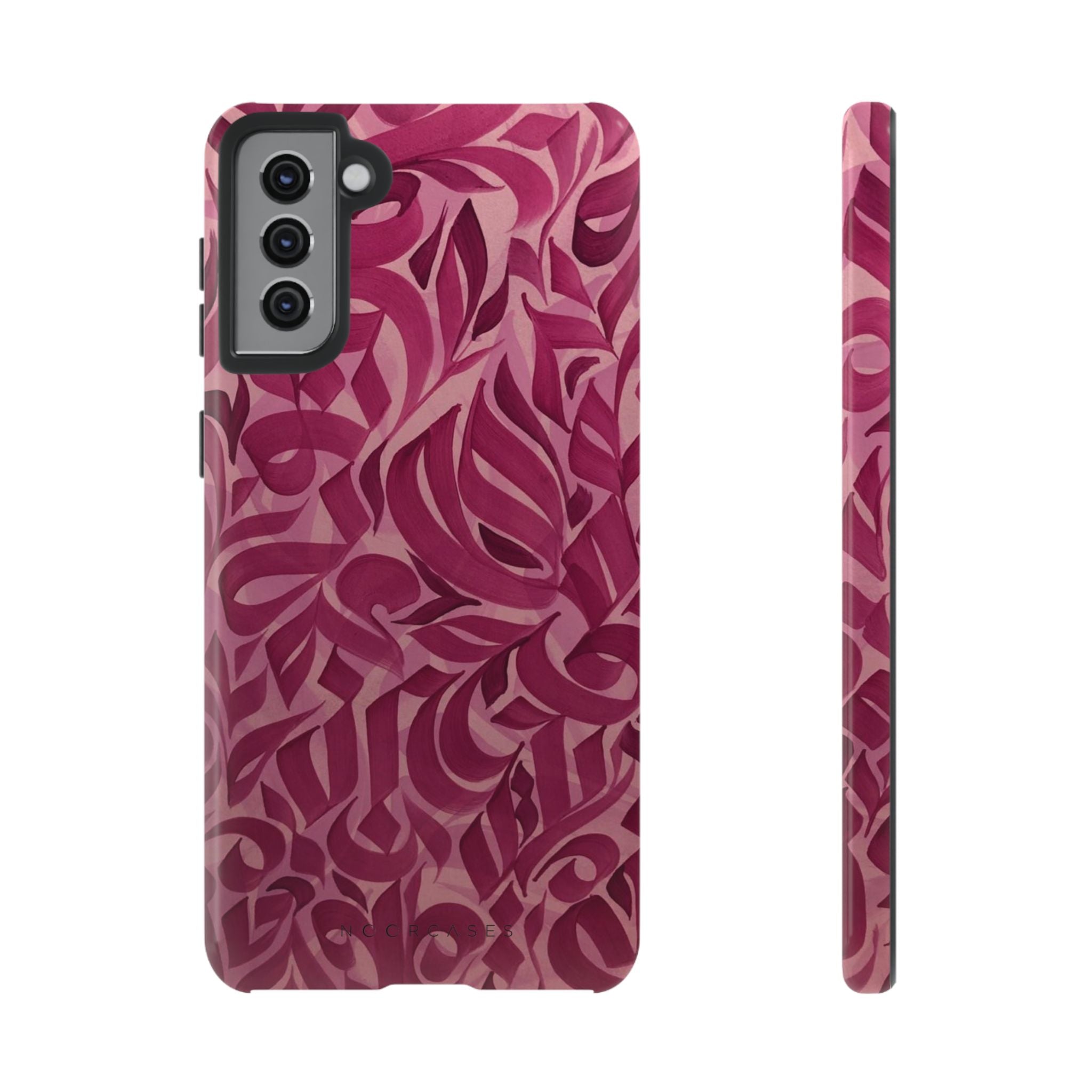 Floral Calligraphy Pink - Tough Case