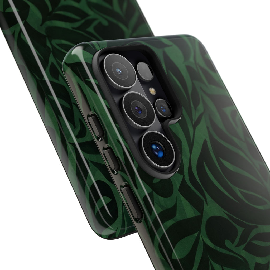 Floral Calligraphy Dark Green - Tough Case