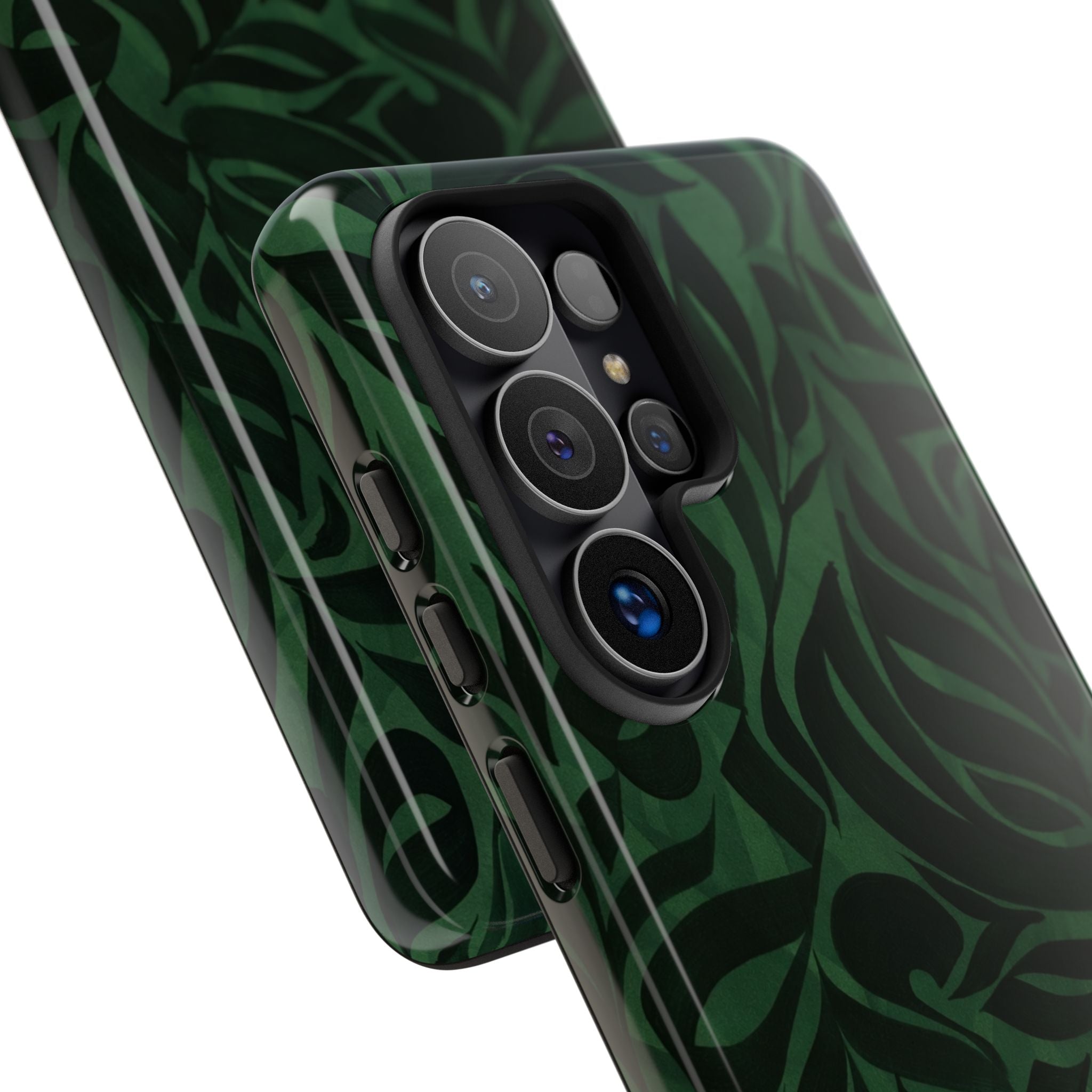 Floral Calligraphy Dark Green - Tough Case