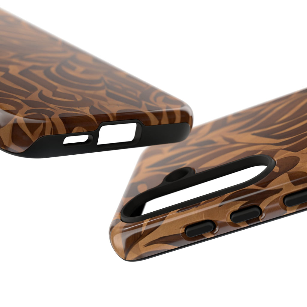 Floral Calligraphy Brown - Tough Case