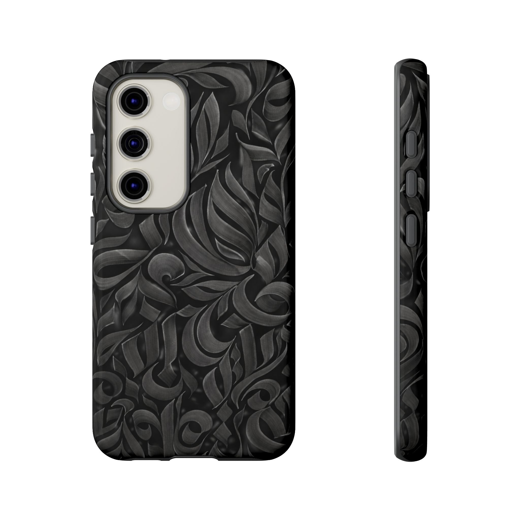 Floral Calligraphy Black - Tough Case